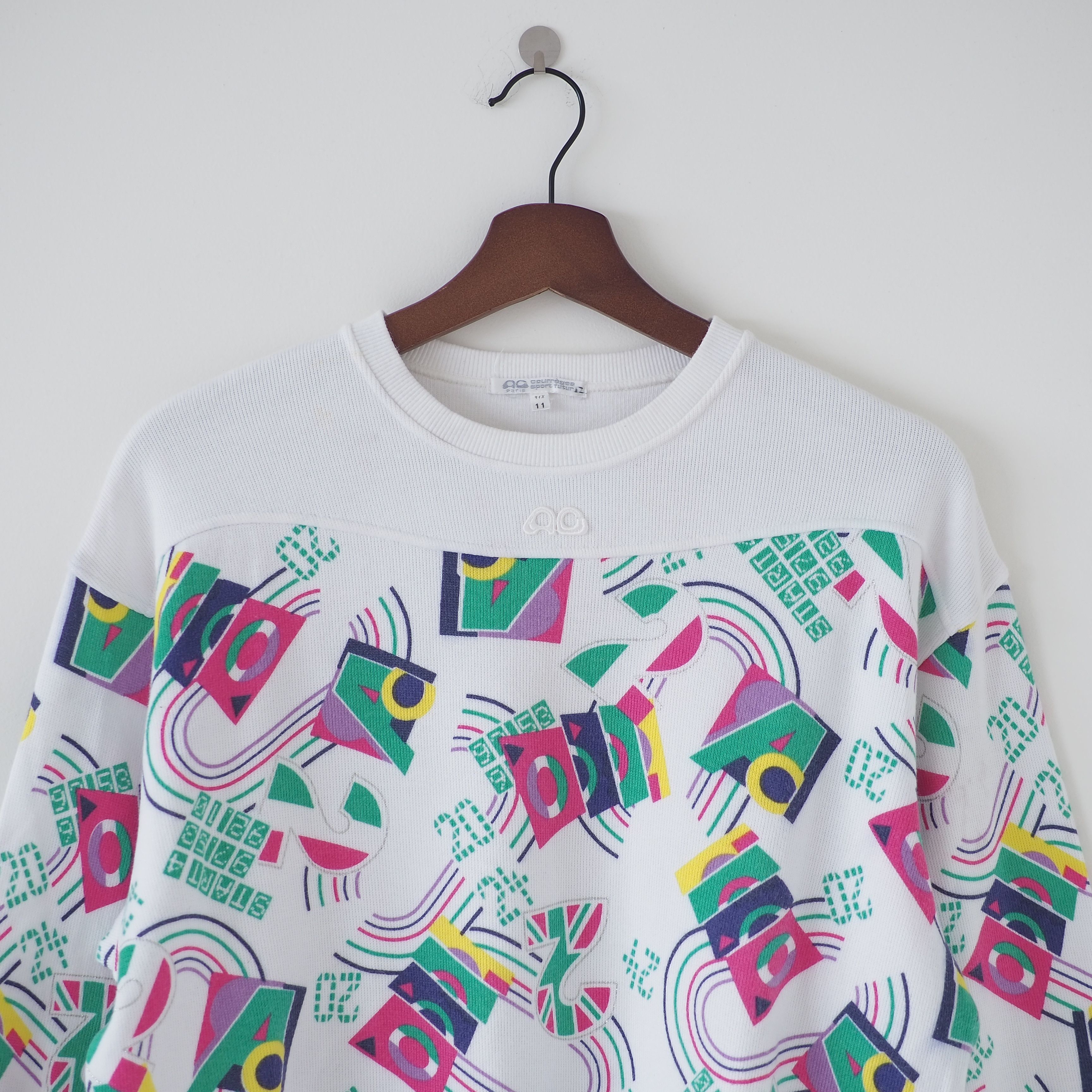 Andre Courreges Courreges Sport Futur abstract sweatshirt Size US M / EU 48-50 / 2 - 2 Thumbnail