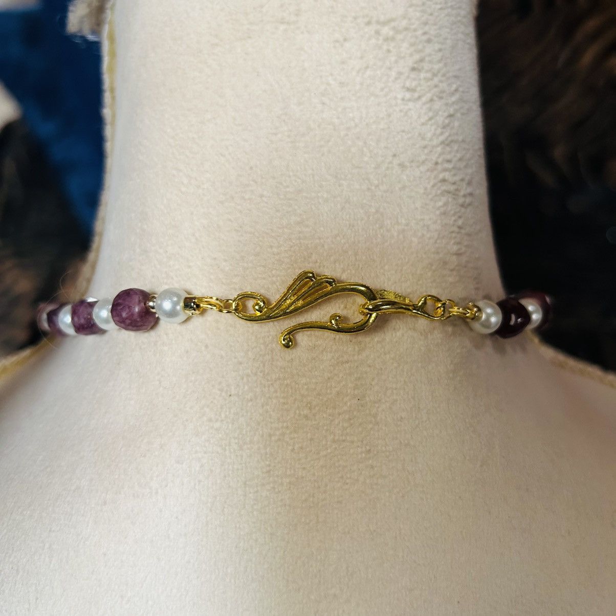 Handmade Handcrafted faceted square cut almandine garnet necklace Size ONE SIZE - 4 Thumbnail