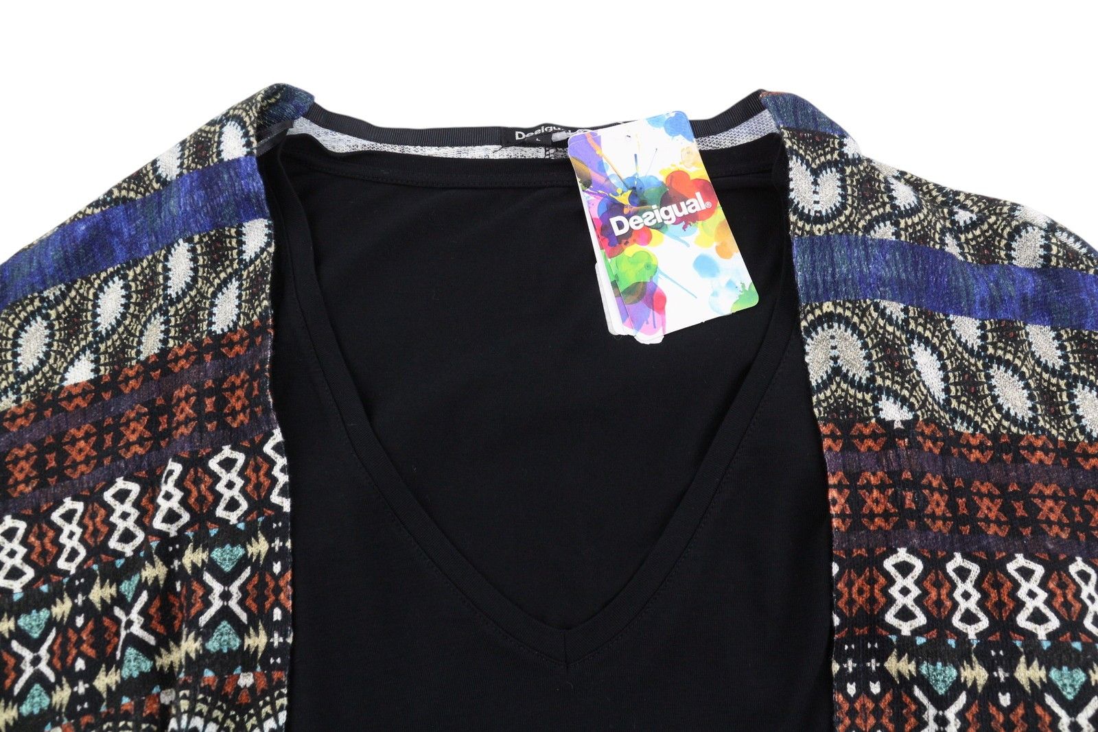 Desigual JAMIL L Asymmetric Drape 2in1 Jumper 88463 Size L / US 10 / IT 46 - 8 Thumbnail