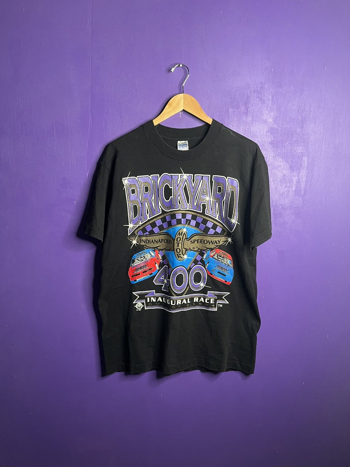 NASCAR × Vintage Vintage 1994 Brickyard 400 shining logo t-shirt Size US L / EU 52-54 / 3 - 1 Thumbnail