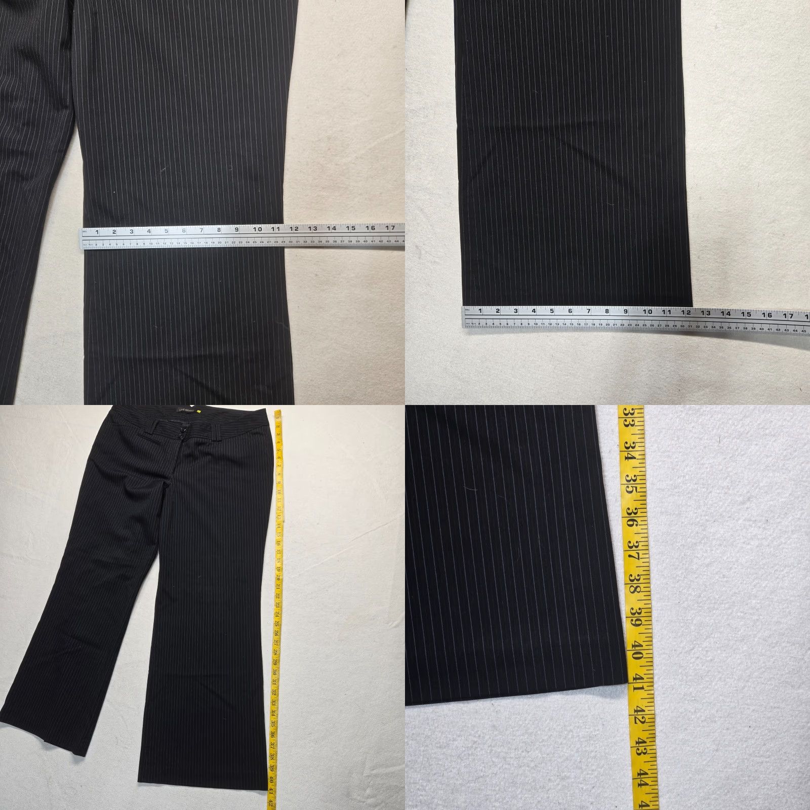 Vintage Lane Bryant Pants Dress Wide-Leg Black Stripe Striped Plus Size 4 Adult Women's size 4 Womens Pants Size 27" / US 4 / IT 40 - 8 Thumbnail