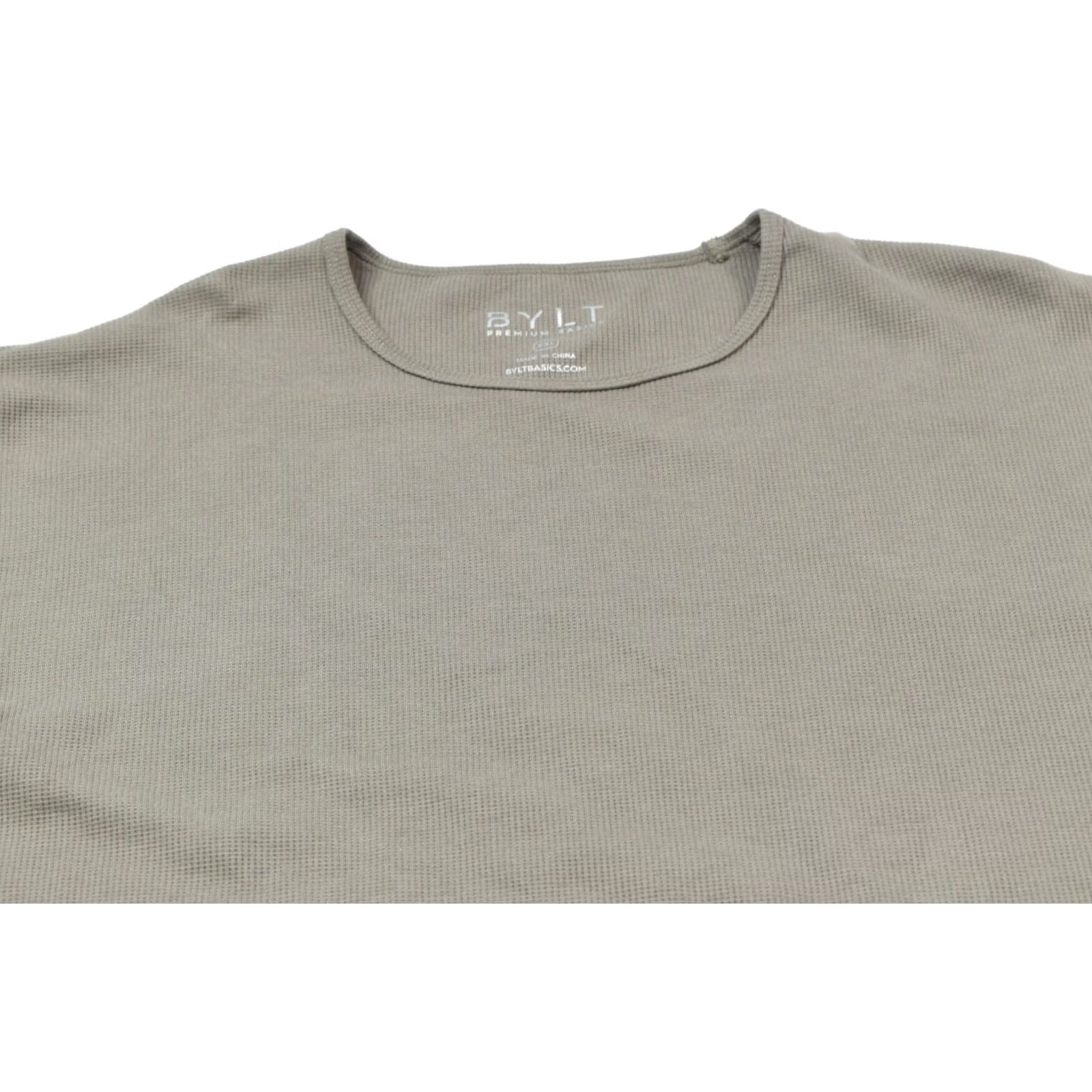 Olive BYLT Shirt Mens 2XL Olive Thermal Drop Cut Long Sleeve Pullover Athletic Fit Size US XXL / EU 58 / 5 - 3 Thumbnail