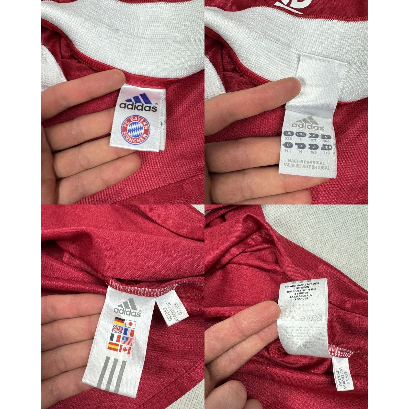 Adidas × Vintage Adidas Men Burgundy White FC Bayern Munich Football Jersey Size US S / EU 44-46 / 1 - 2 Thumbnail