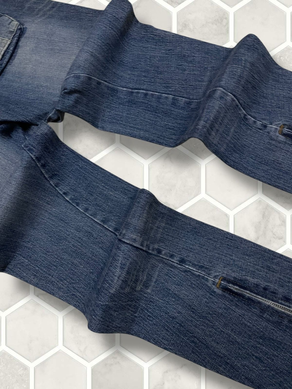 In The Attic Vintage 1990s Japan Designer BitBlue Punk Bikers Denim Size US 29 - 13 Thumbnail