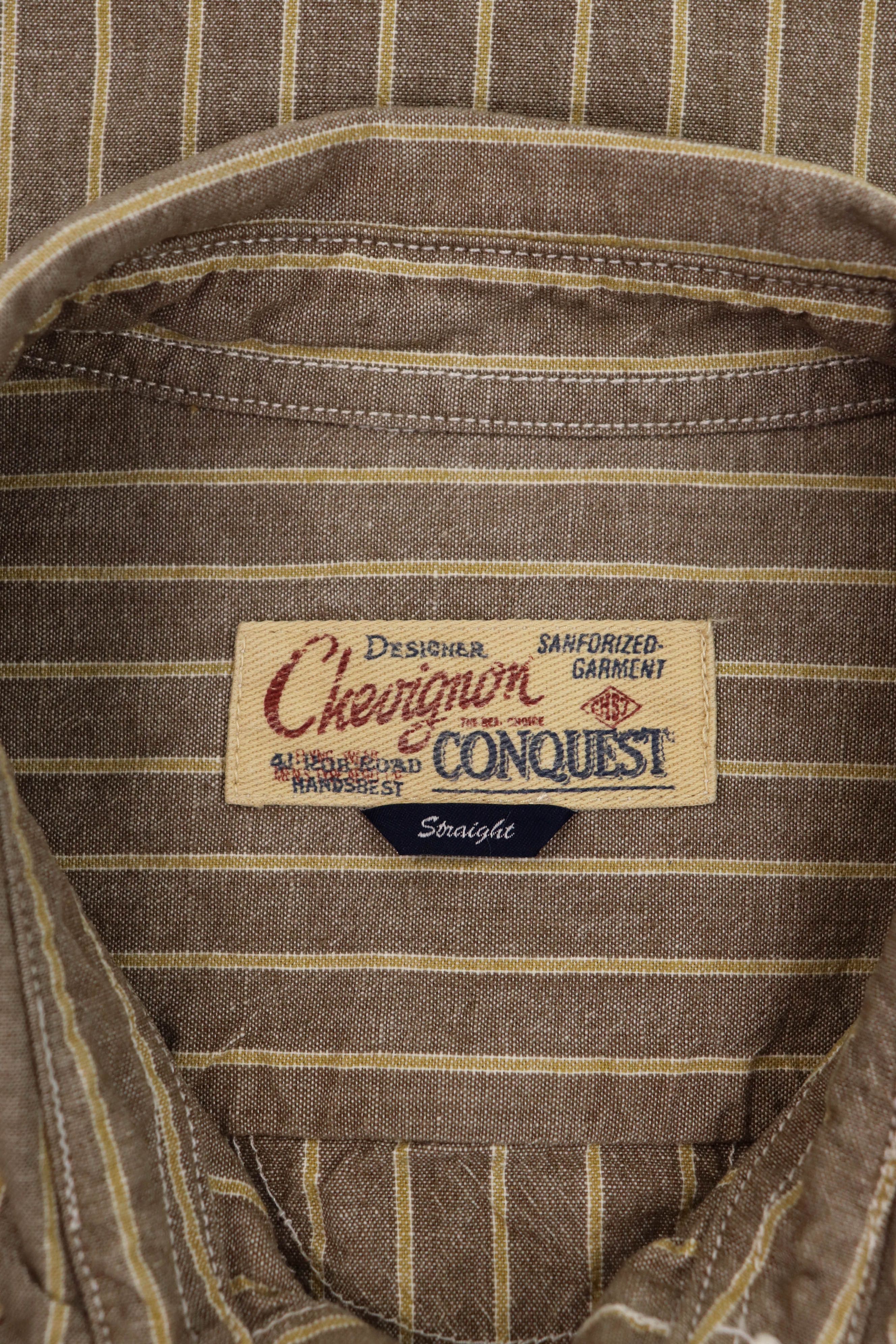 Chevignon Chevignon Conquest Striped Chemise Sanforized Cotton Shirt Size US L / EU 52-54 / 3 - 8 Thumbnail