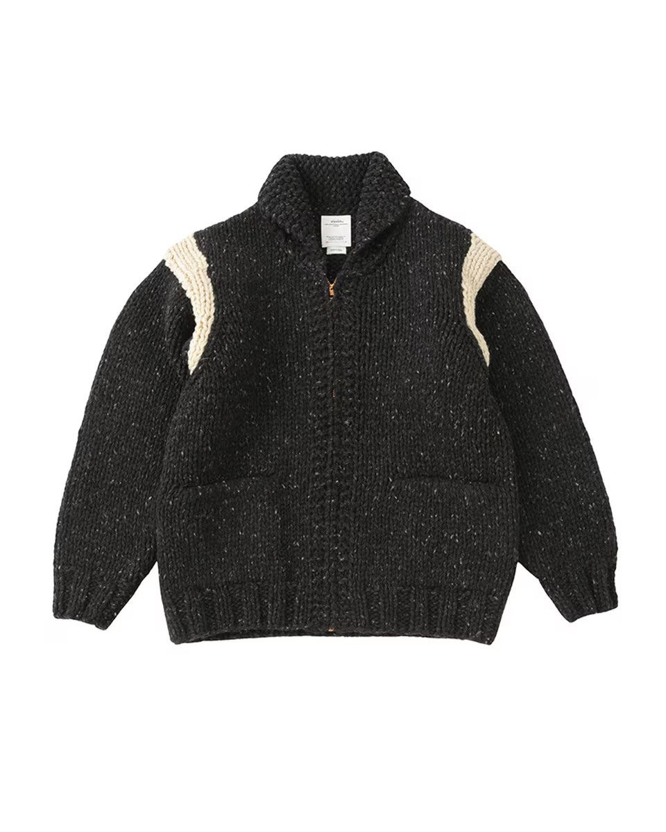 Visvim o1mle0725 Cowichan Hand Knit Cardigan in Black Size US M / EU 48-50 / 2 - 1 Thumbnail