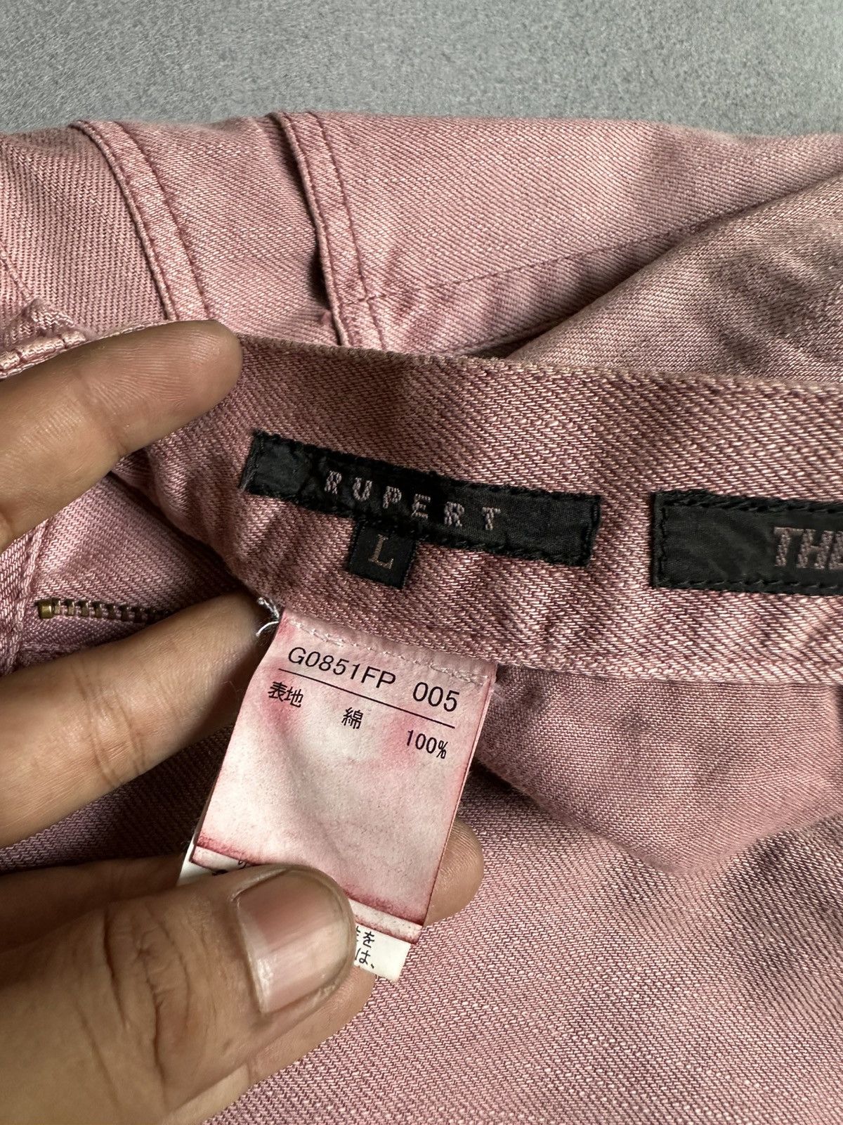 Japanese Brand FLARE Difference Rupert Pink Denim Size US 31 - 19 Thumbnail