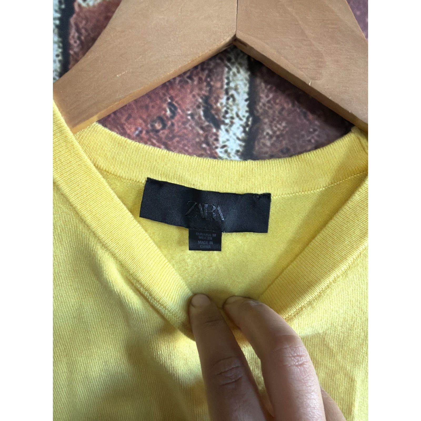 Zara Zara Womens Blouse Shirt Sleeveless Top Yellow Medium Viscose Blend Crew Neck Pullover Regular Size M Womens 90s? Size M / US 6-8 / IT 42-44 - 2 Thumbnail