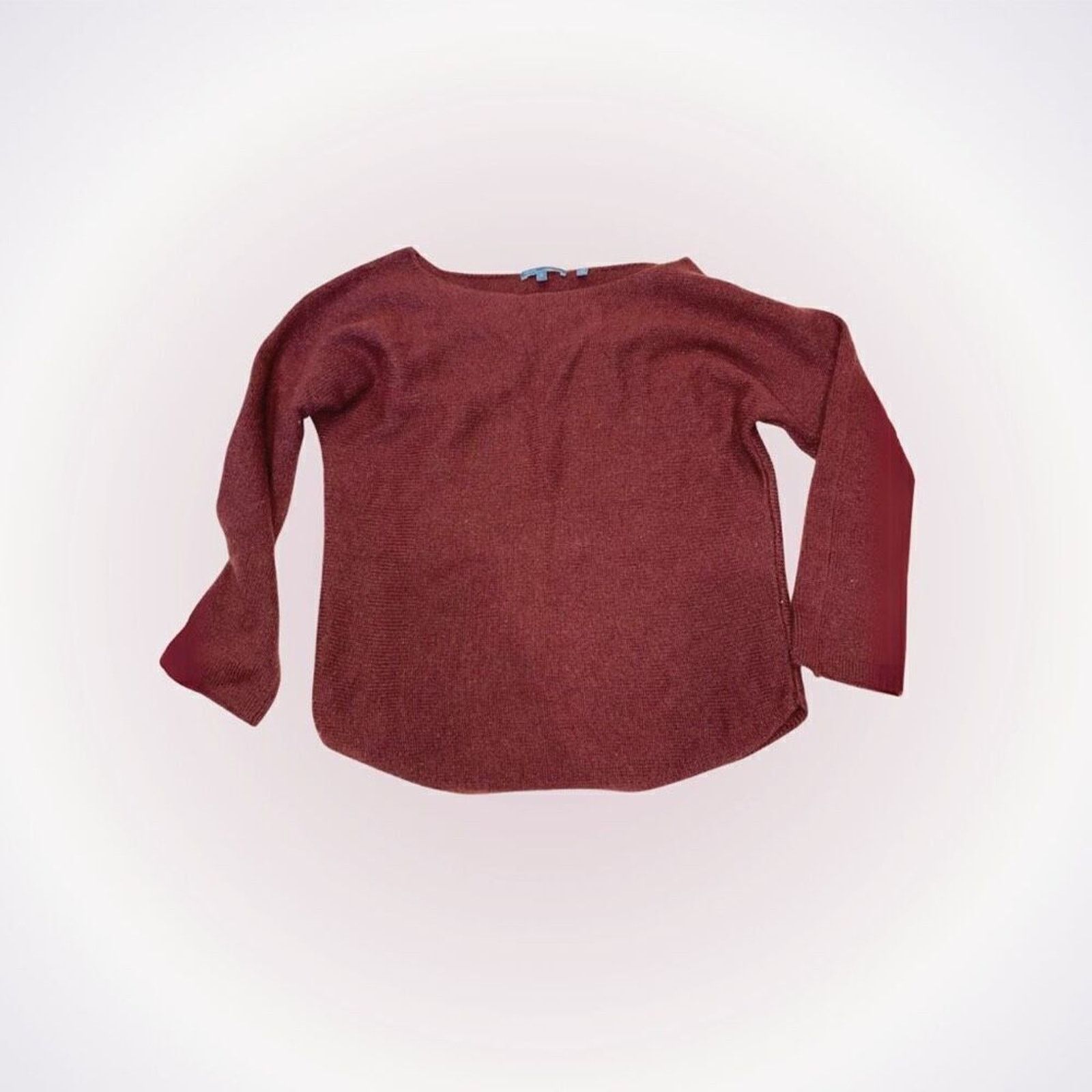 Vince Vince maroon scoop neck knit sweater | Sz S Size S / US 4 / IT 40 - 1 Thumbnail
