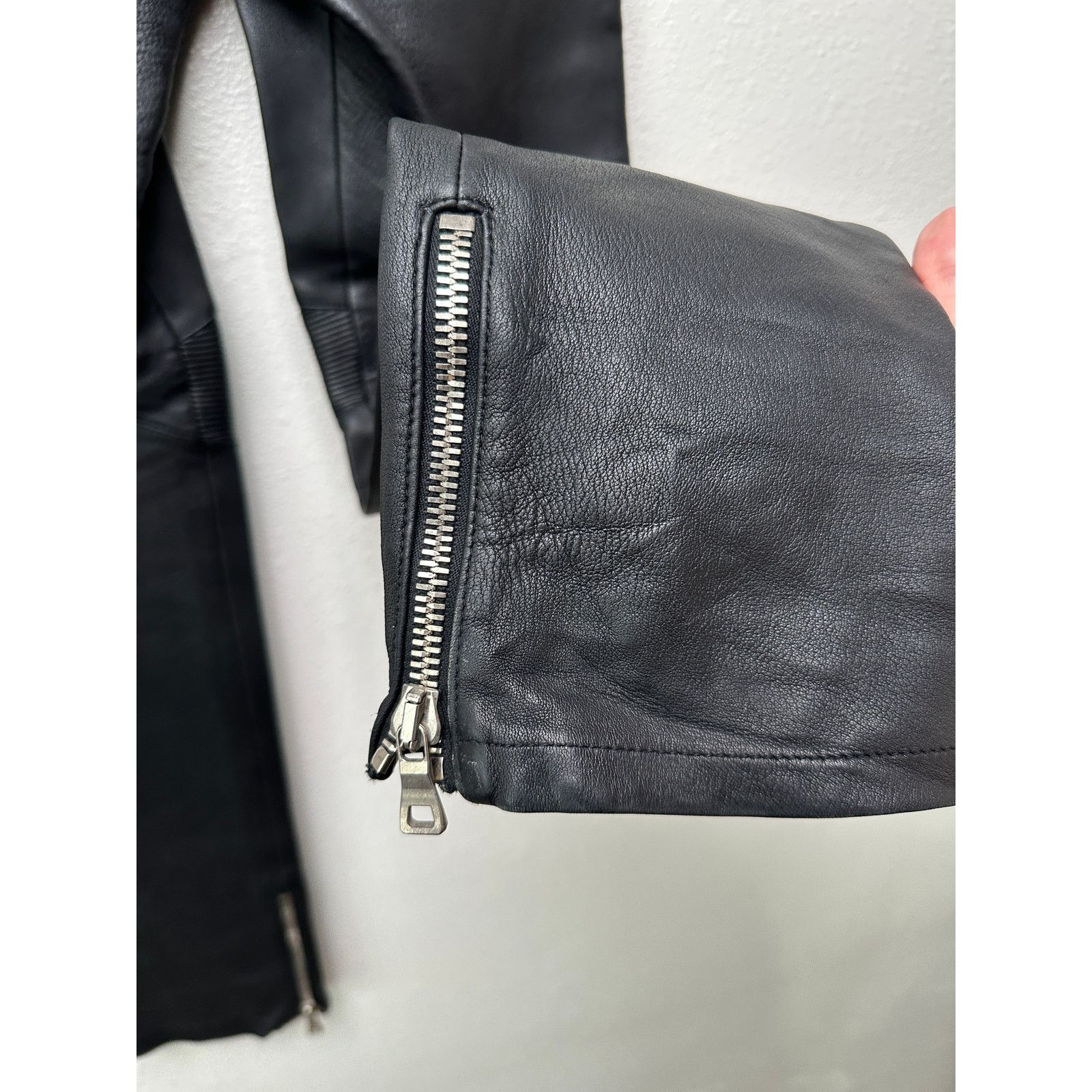 Balmain Balmain Lambskin Moto Pants Black Men’s US L Drawstring Size US 31 - 5 Thumbnail