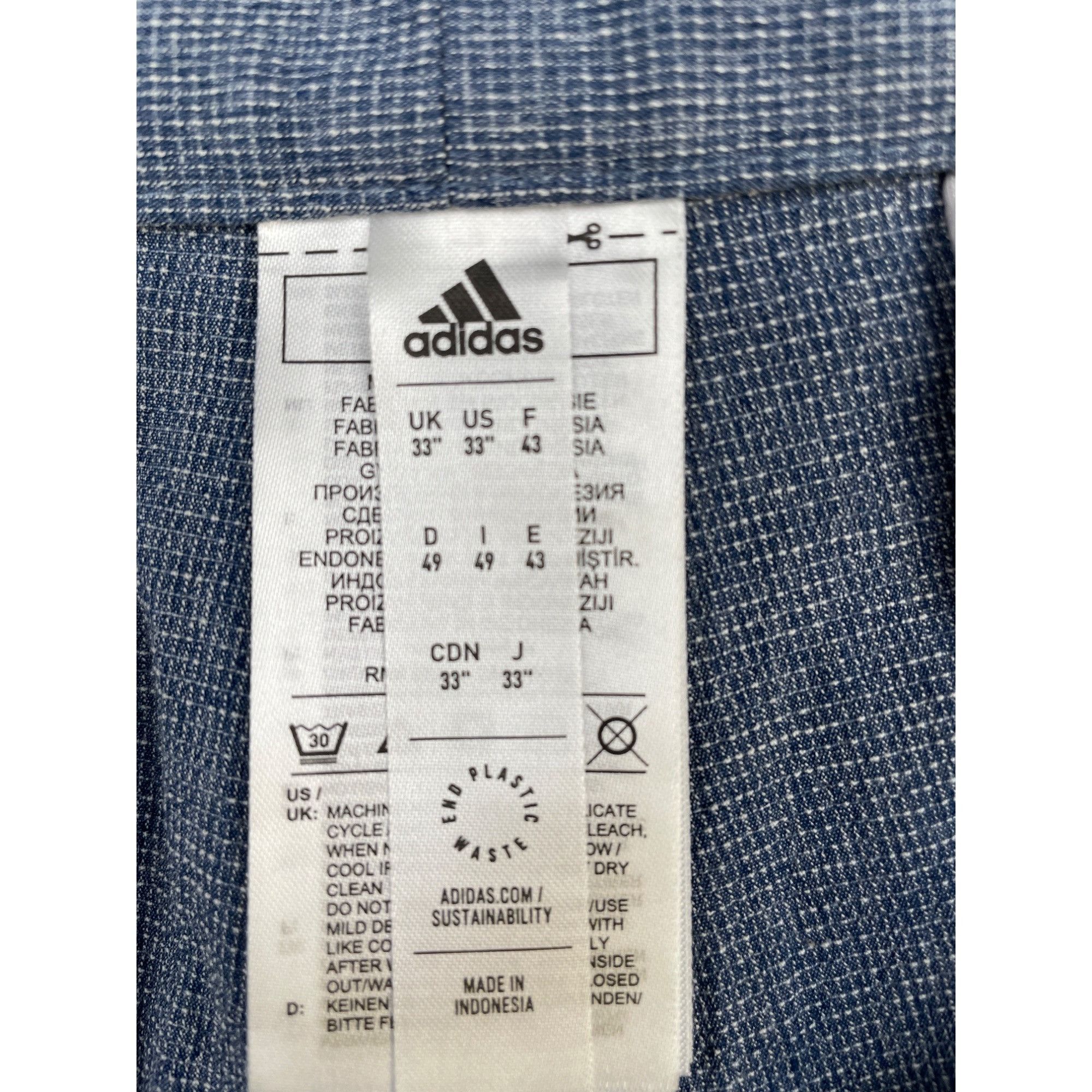 Adidas Adidas Men's Blue Flat Front 4-Pocket Golf Shorts Size 33 SK Size US 33 - 6 Thumbnail