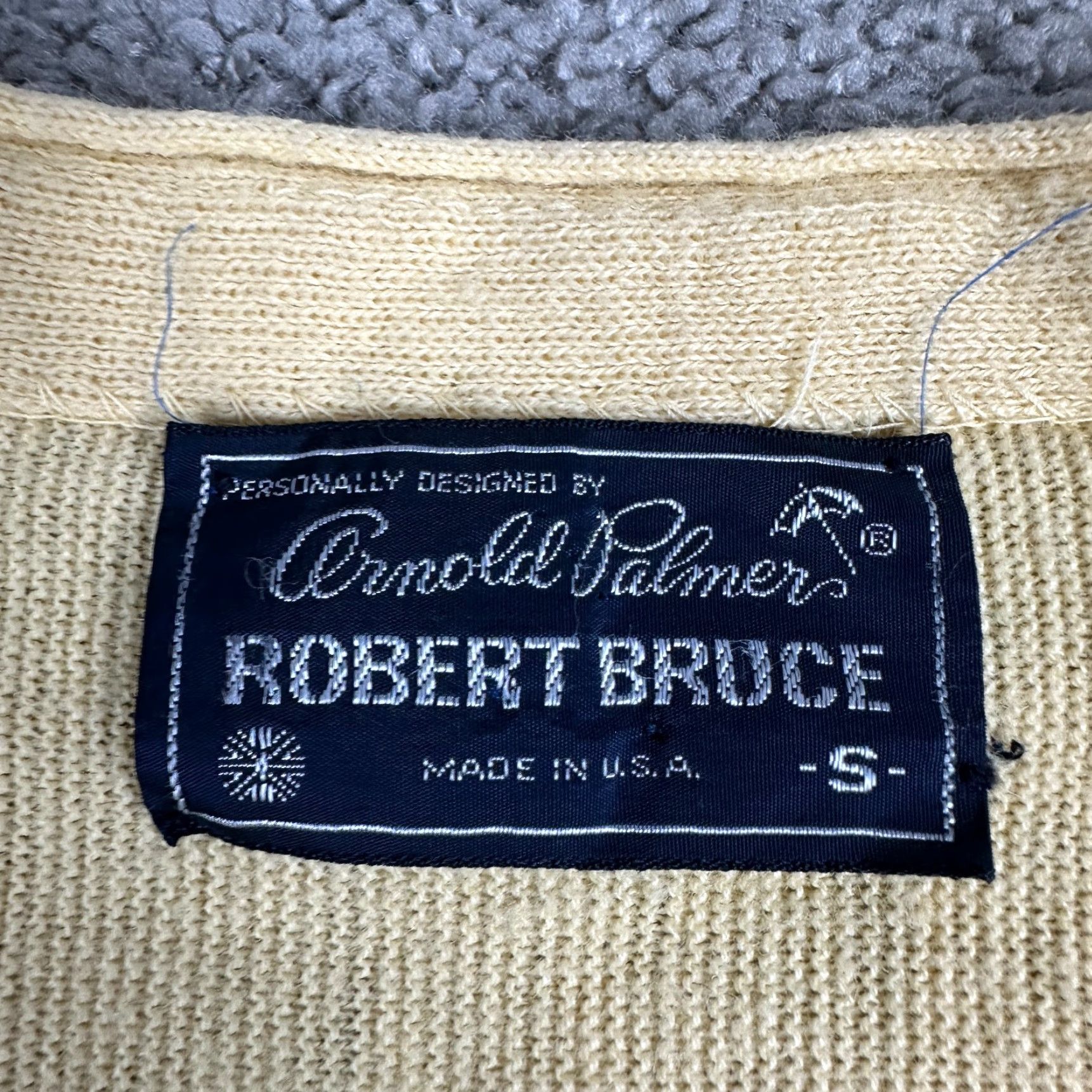 Vintage VINTAGE Arnold Palmer Robert Bruce Sweater Cardigan Mens S Yellow Solid Knit Button Up Cardigan All Seasons Fall Spring Summer Winter 60s Mens Size US S / EU 44-46 / 1 - 4 Thumbnail