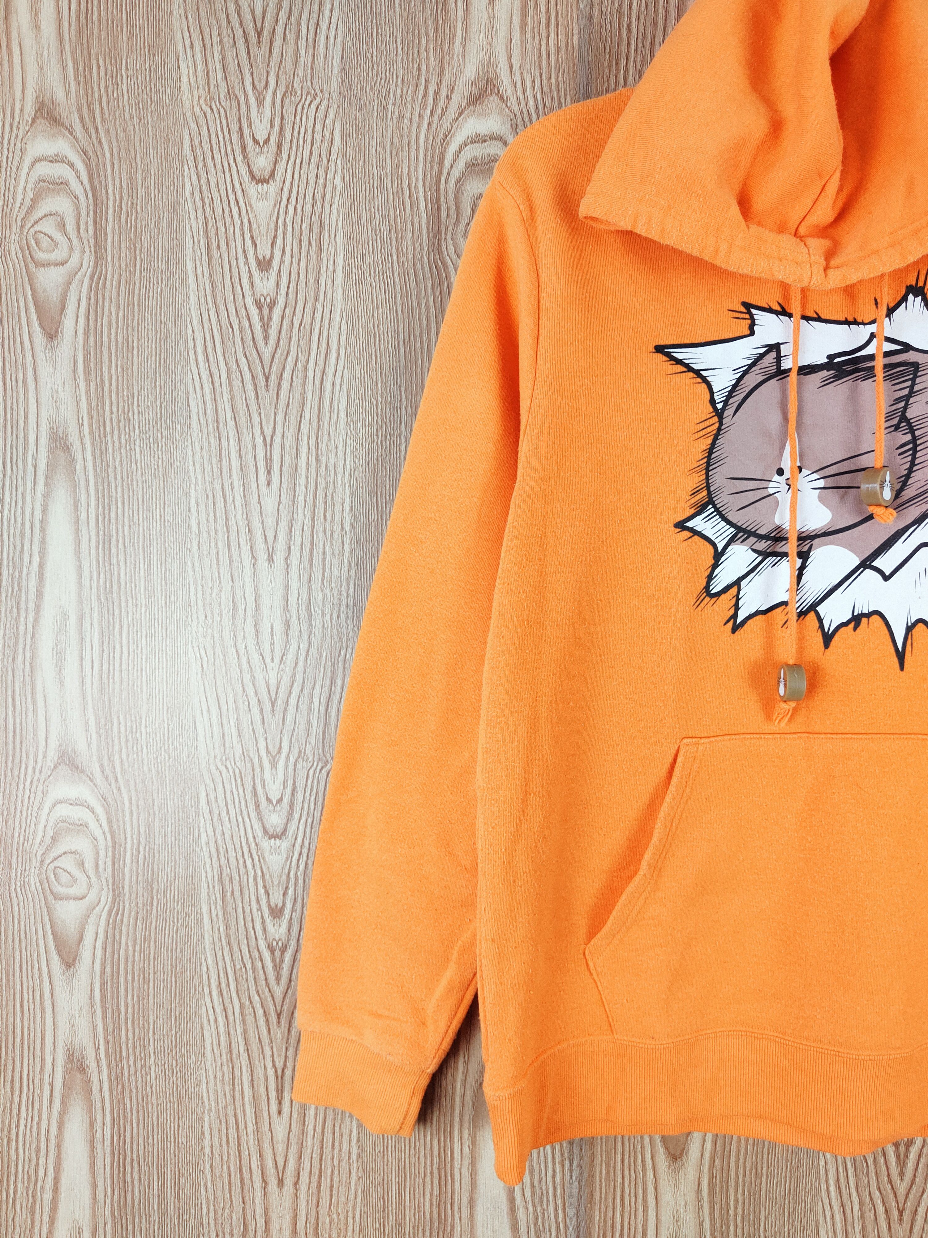 Japanese Brand × Vintage Vintage 💥 Japanese Brand Orange Cat Sweatshirts Size US L / EU 52-54 / 3 - 5 Thumbnail