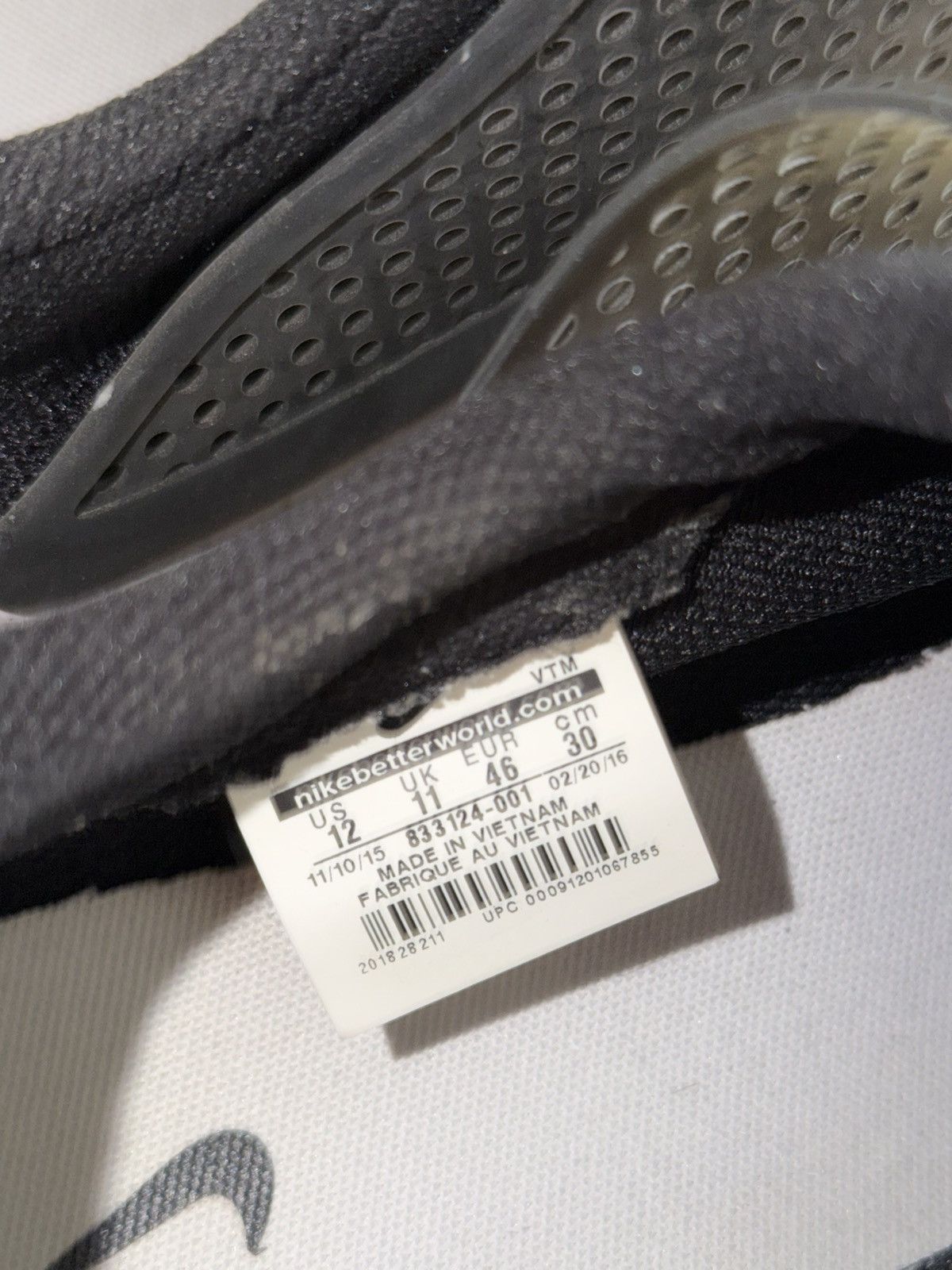 Nike Nike Sock Dart Black White 12US Size US 12 / EU 45 - 6 Thumbnail