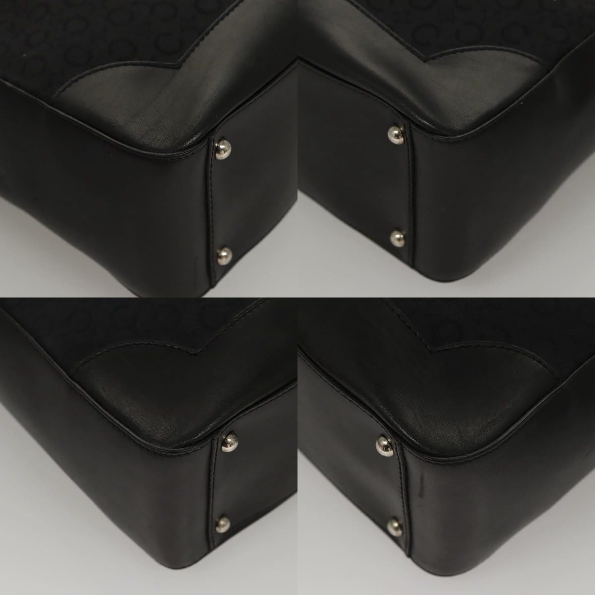 Celine CELINE C Macadam Canvas Hand Bag Black Size ONE SIZE - 10 Thumbnail