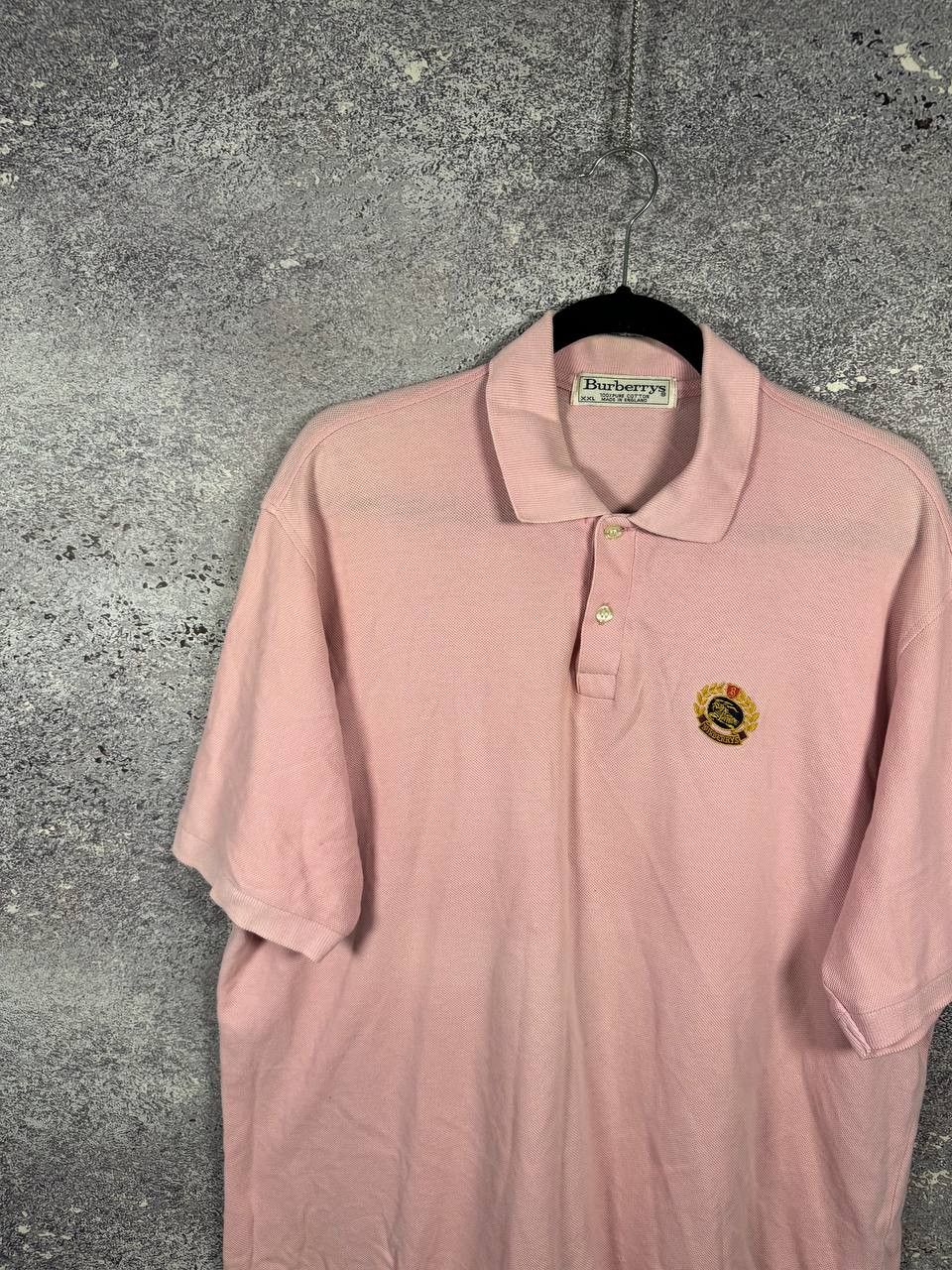 Burberry × Vintage Vintage Burberrys Pink Polos Logo 2XL Size Oldmoney Size US XXL / EU 58 / 5 - 4 Thumbnail