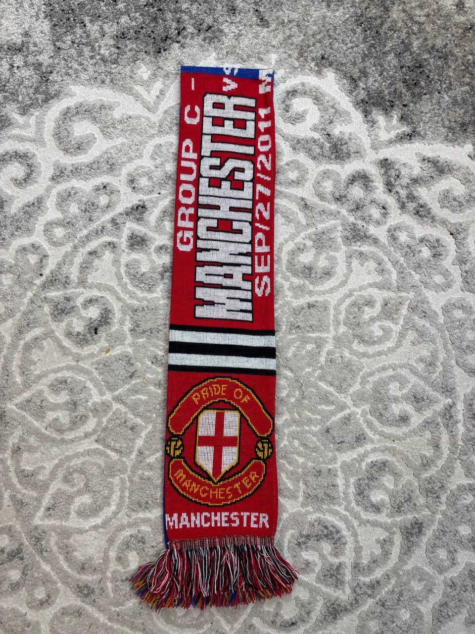 Vintage Man Utd vs FC Basel 2011/12 UCL Matchday Scarf 145x17cm Size ONE SIZE - 4 Thumbnail