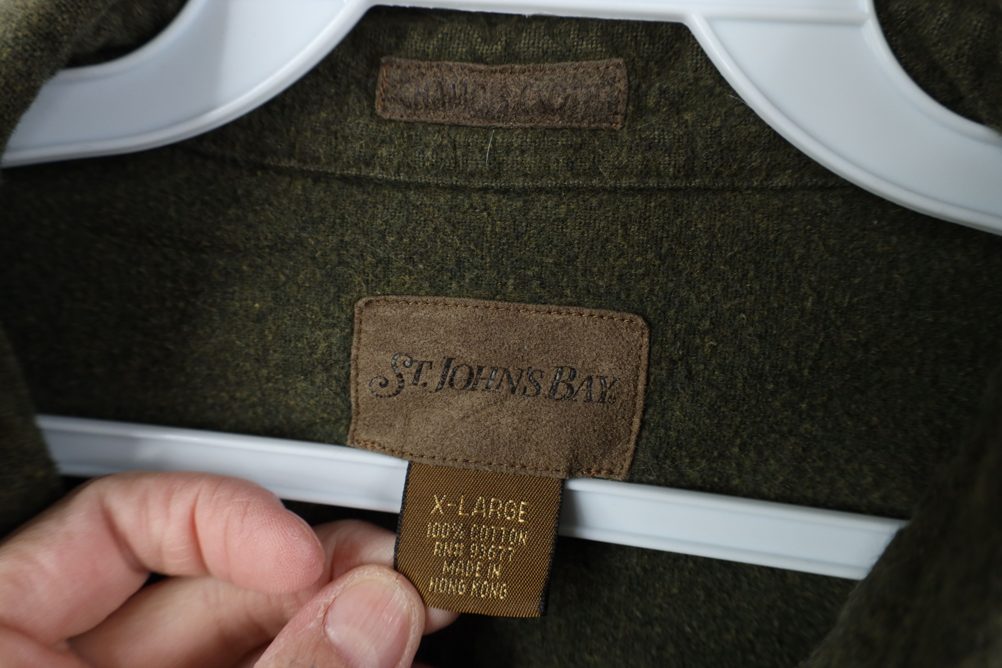 Vintage Vintage 90s Streetwear Chamois Cloth Button Shirt Green Size US XL / EU 56 / 4 - 8 Thumbnail