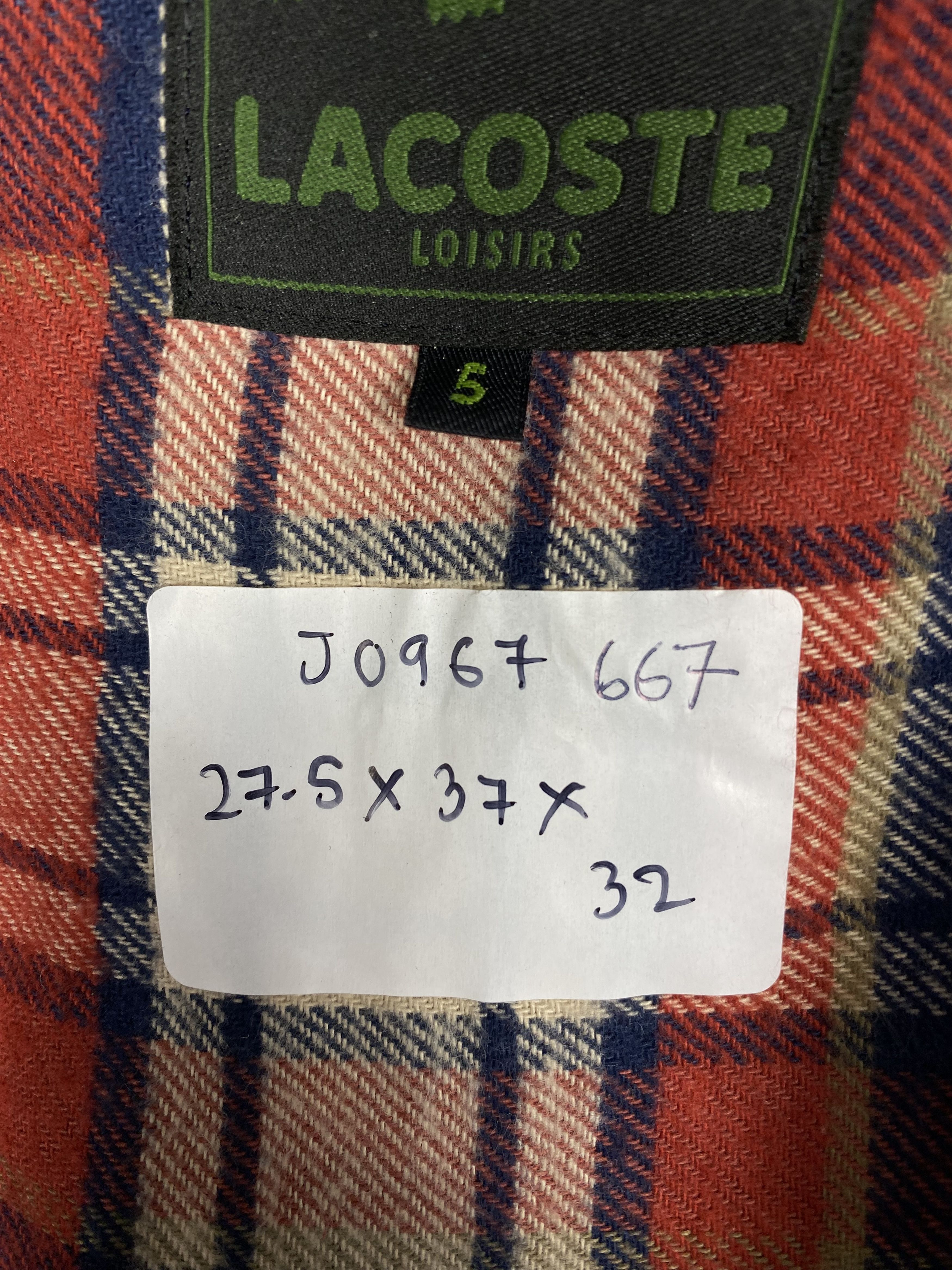 Lacoste Vintage Lacoste Flannel Lining Long Jacket DJ0667 Size US XXL / EU 58 / 5 - 10 Thumbnail