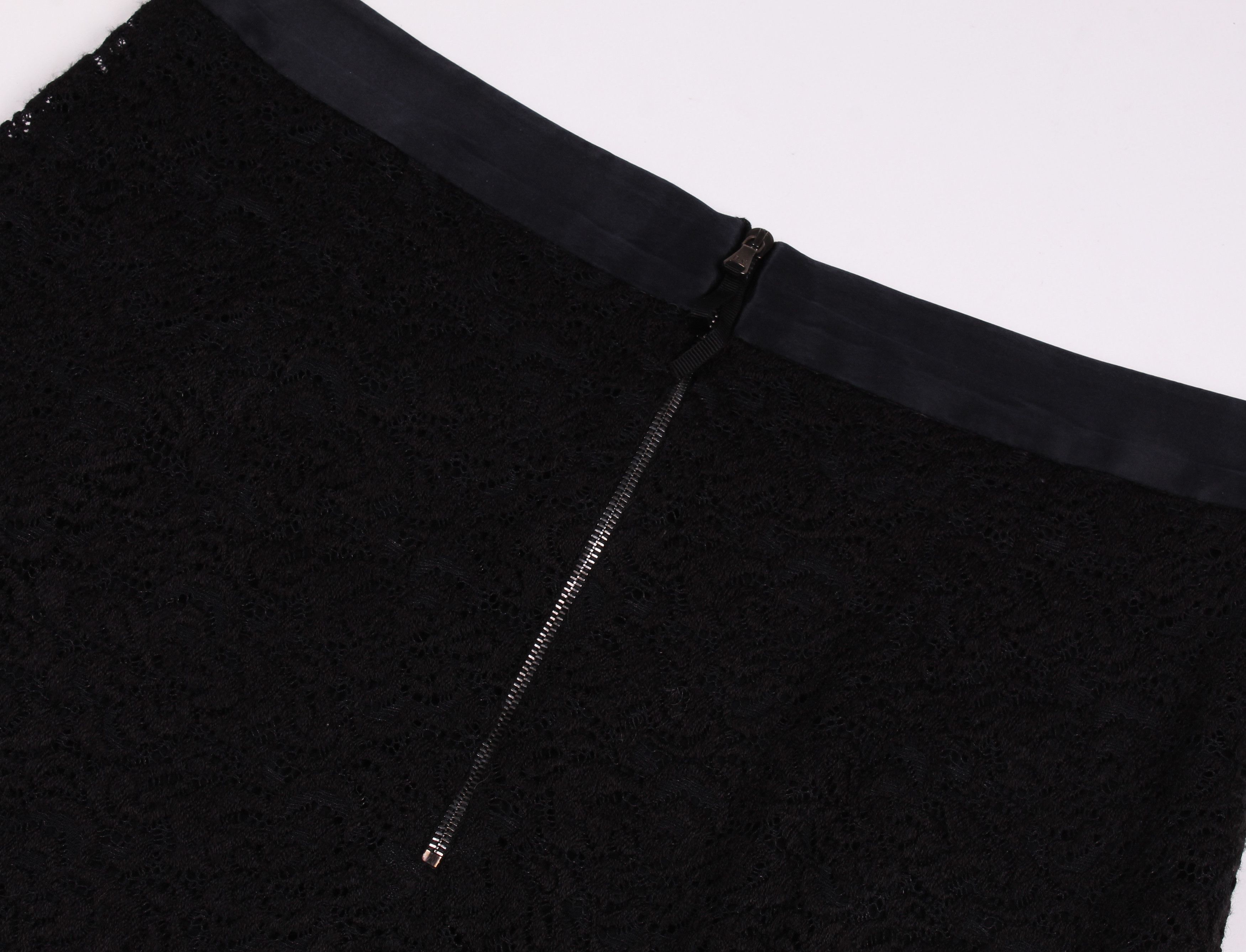 Dolce & Gabbana Dolce & Gabbana Guipure Black Pencil Skirt Size 30" / US 8 / IT 44 - 8 Thumbnail