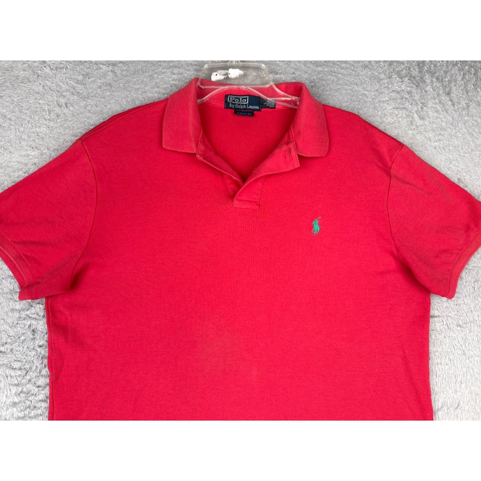 Ralph Lauren VINTAGE Ralph Lauren Polo Shirt Mens Large Pink 100% Cotton Custom Fit Golf Size US L / EU 52-54 / 3 - 4 Thumbnail