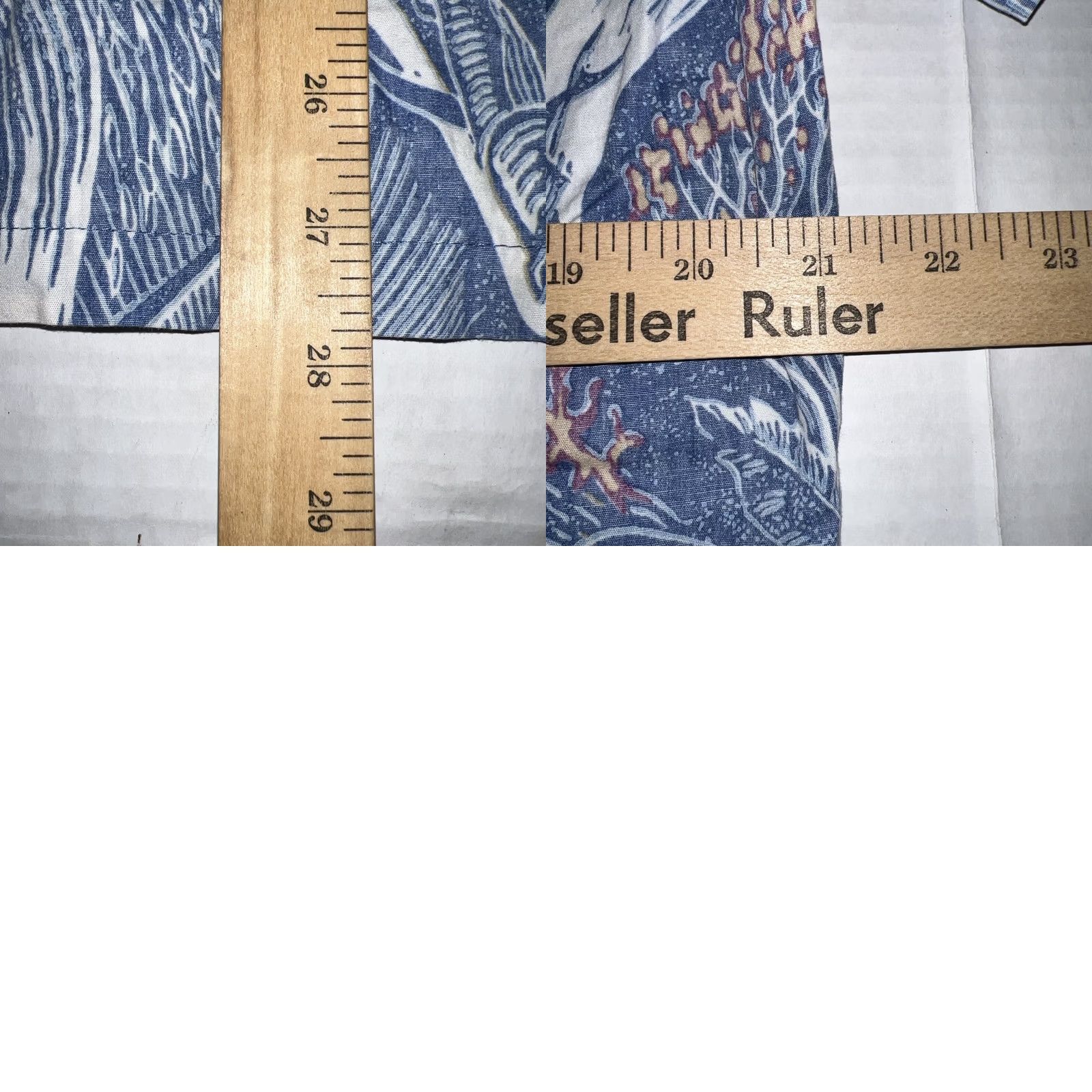 ALOHAS KAHALA HAWAIIAN ALOHA Blooming Trees Fish Pattern Pocket SHIRT Adult Medium New Size US M / EU 48-50 / 2 - 9 Thumbnail