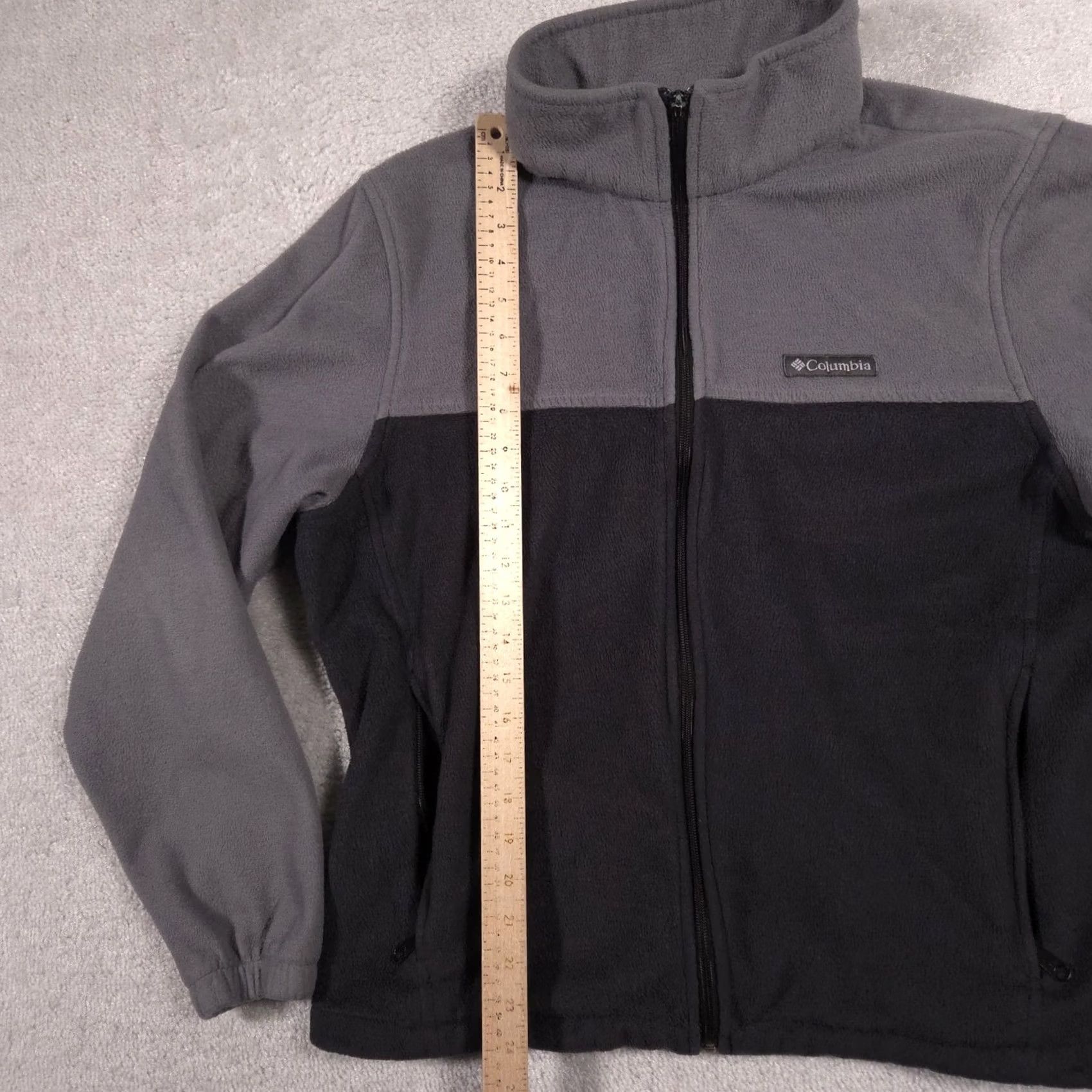 Vintage Columbia Fleece Jacket Mens Large Black Full Zip Stand Collar Pockets Hiking Windbreaker Size US L / EU 52-54 / 3 - 7 Thumbnail