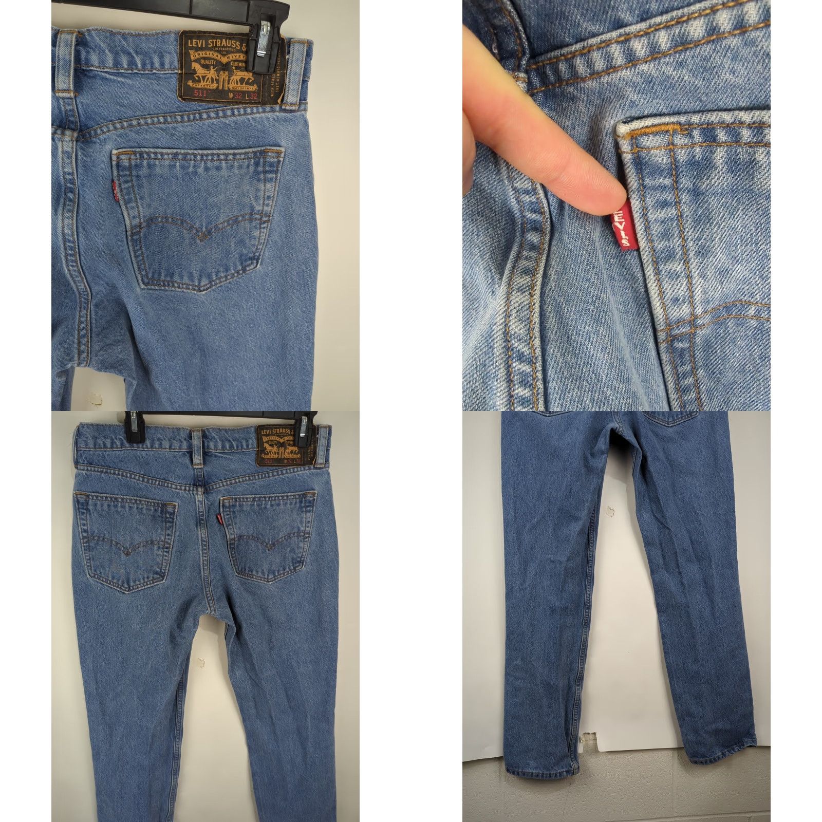 Vintage LEVIS BLACK LABEL 511 STRETCH DENIM BLUE JEANS MENS SIZE 32X32 BIG E Size US 32 / EU 48 - 9 Thumbnail