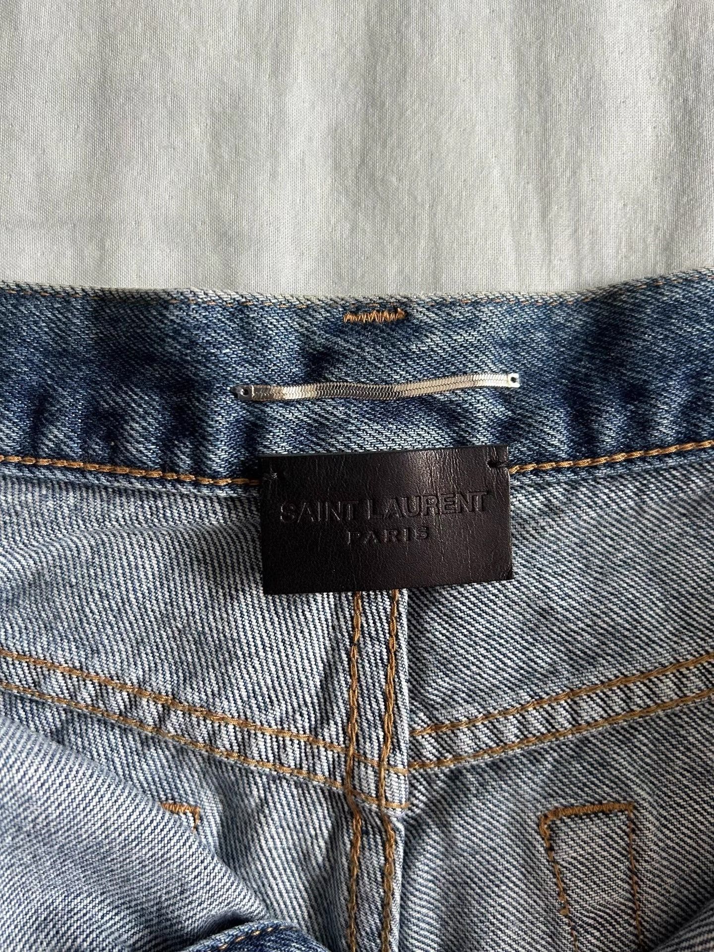 Saint Laurent Paris Saint Laurent SLP cut whisker denim shorts K33 Size US 31 - 2 Thumbnail