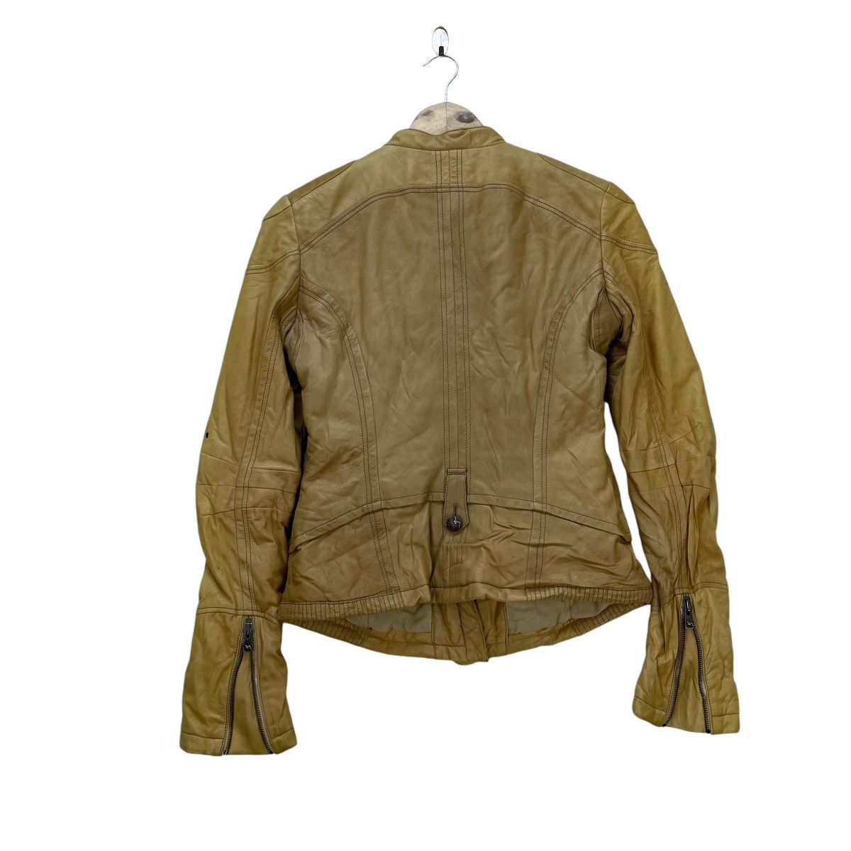 Genuine Leather × Leather Italian Designer John Risi Sheep Skin Leather Jacket Size M / US 6-8 / IT 42-44 - 2 Thumbnail