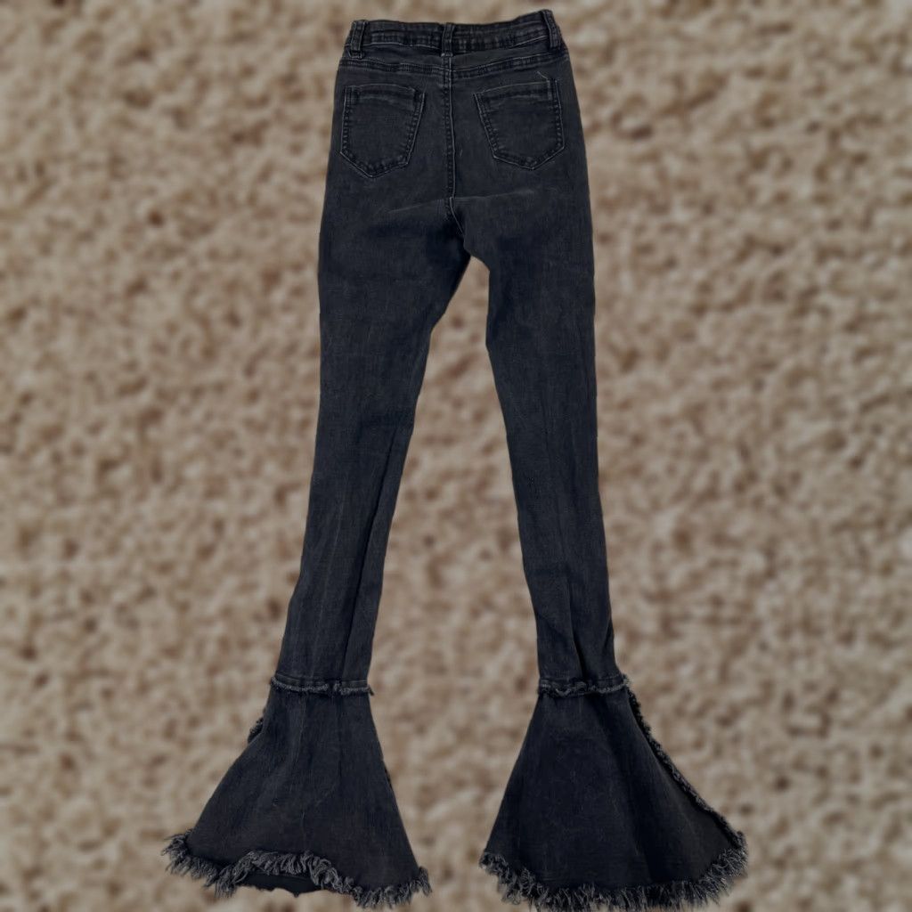 Citizens Of Humanity JC & JQ Jeans Womens Medium Black Denim Distressed Flare Mid Rise 20x31 Citizens of Humanity 5-Pocket Jeans Boys? Size 32" / US 10 / IT 46 - 1 Thumbnail