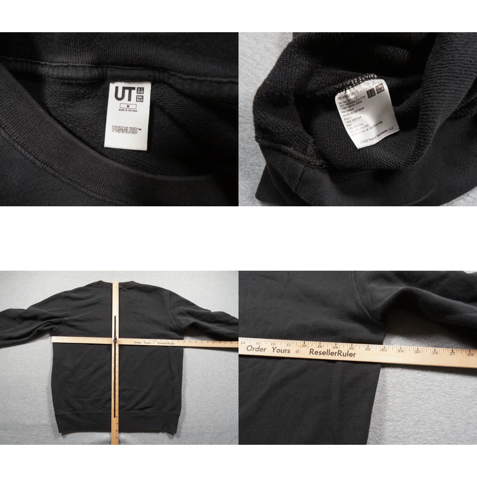 Uniqlo Peanuts Sweatshirt Mens Medium Black Crewneck Snoopy Uniqlo Sweater Pullover Size US M / EU 48-50 / 2 - 8 Thumbnail
