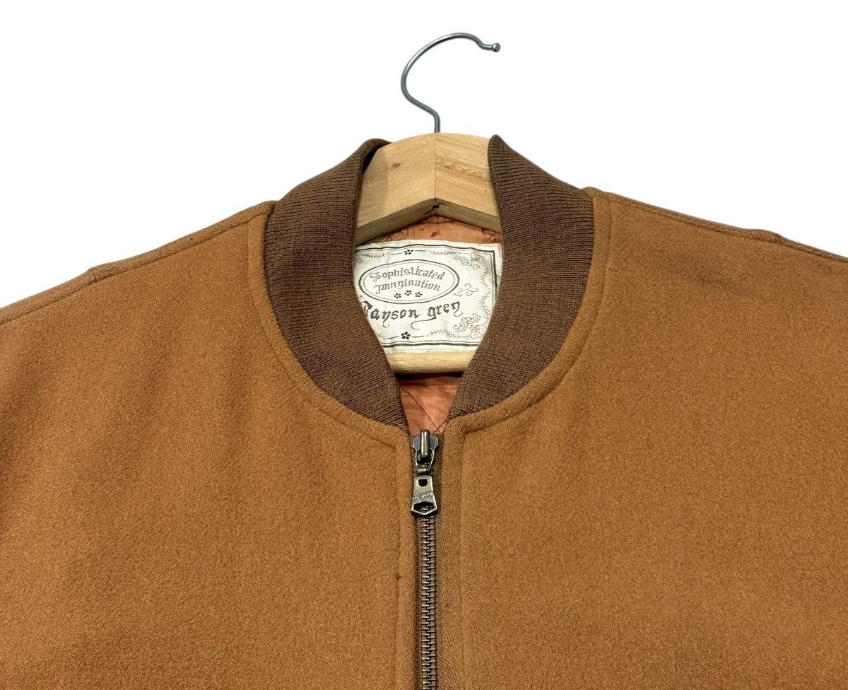 Japanese Brand Vintage Mayson Grey Wool Varsity Bomber Jacket Size US M / EU 48-50 / 2 - 14 Thumbnail