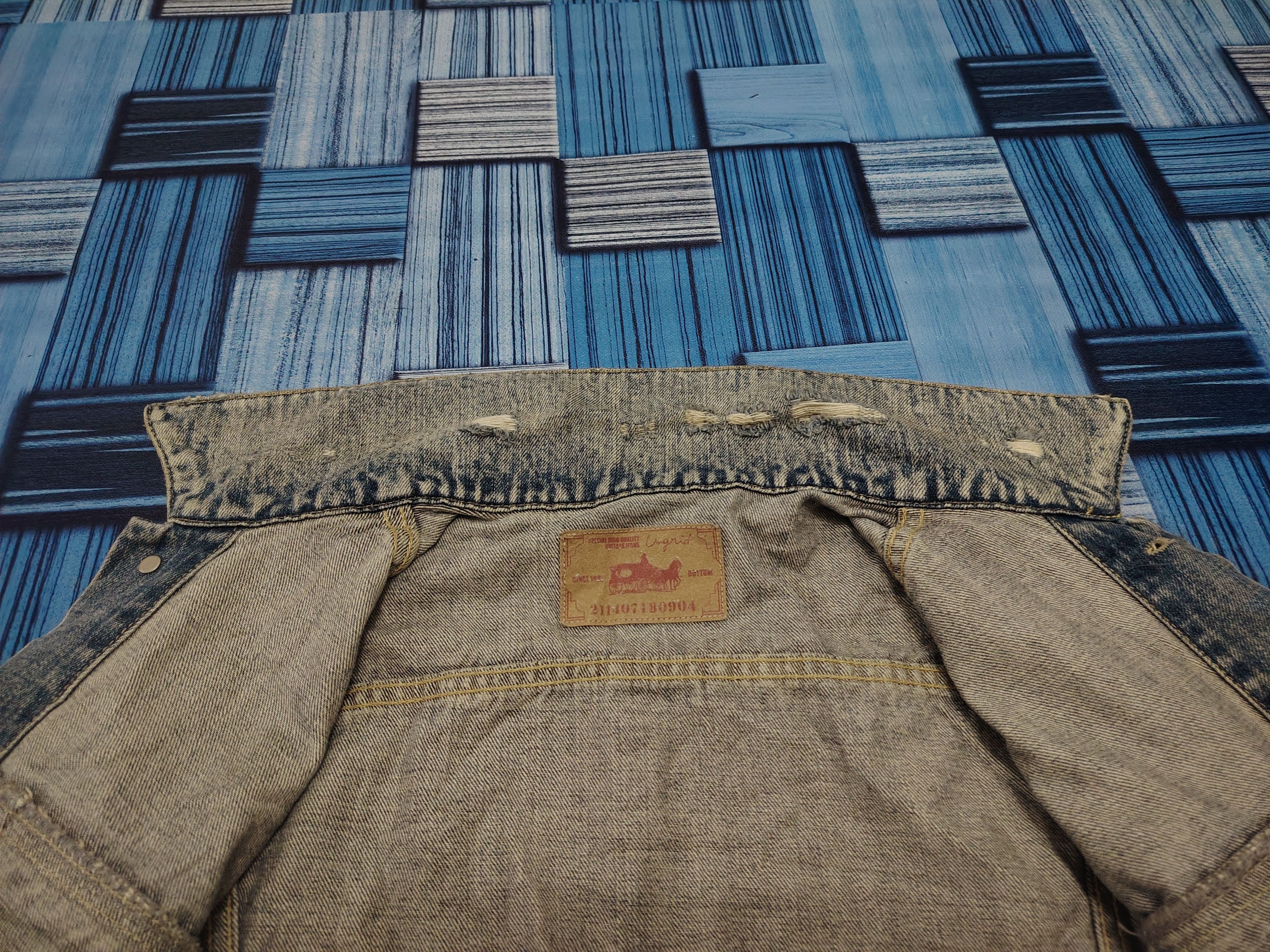 Japanese Brand 💥Insane💥 Ungrid 211407180904 Distressed denim Jacket Size M / US 6-8 / IT 42-44 - 9 Thumbnail