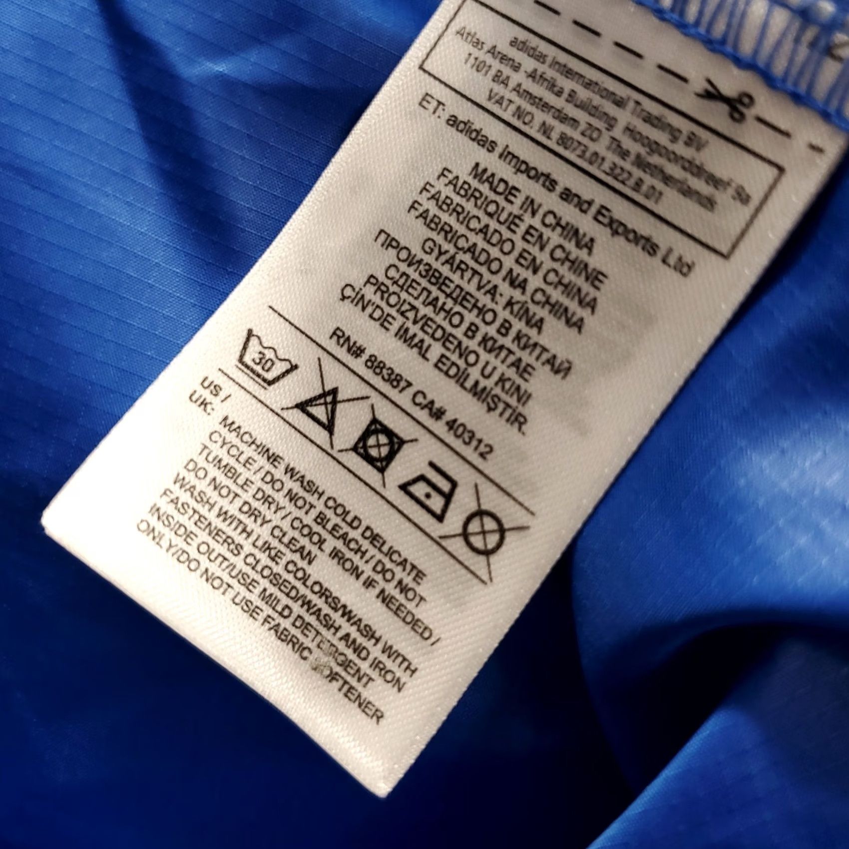Adidas Adidas Response Packable Windbreaker Jacket Mens XL Blue Lightweight Full Zip Size US XL / EU 56 / 4 - 7 Thumbnail
