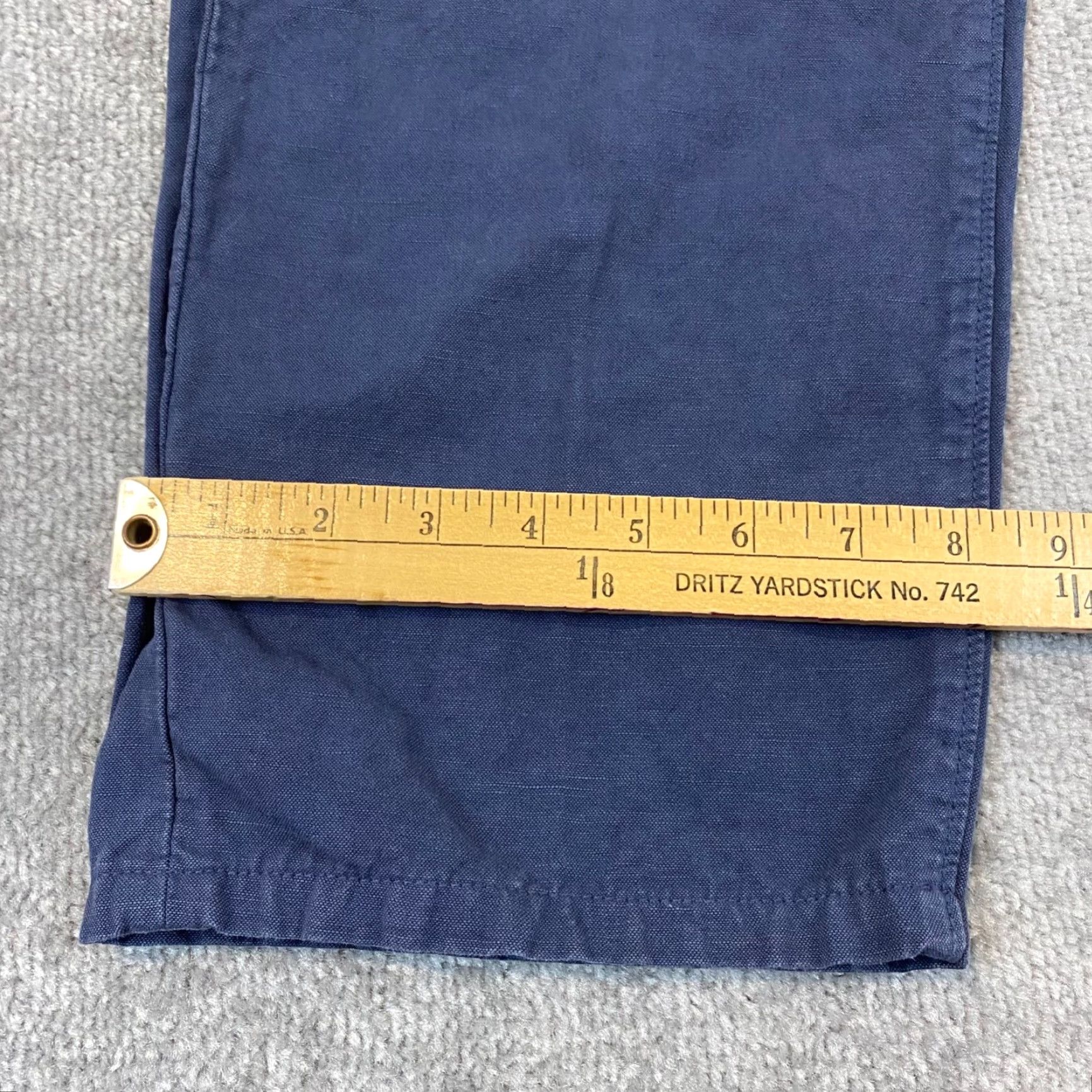 Vintage VINTAGE Best Made Co. Pants Mens 38x32 Blue Twill Khaki Linen Blend Straight 5-Pocket Mens Size US 38 / EU 54 - 5 Thumbnail
