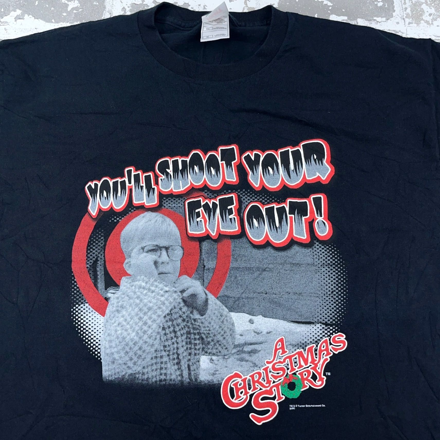 Hanes Vintage A Christmas Story Shirt Men XL Black Tee Ralphie Movie Promo 2004 Y2K Size US XL / EU 56 / 4 - 2 Thumbnail