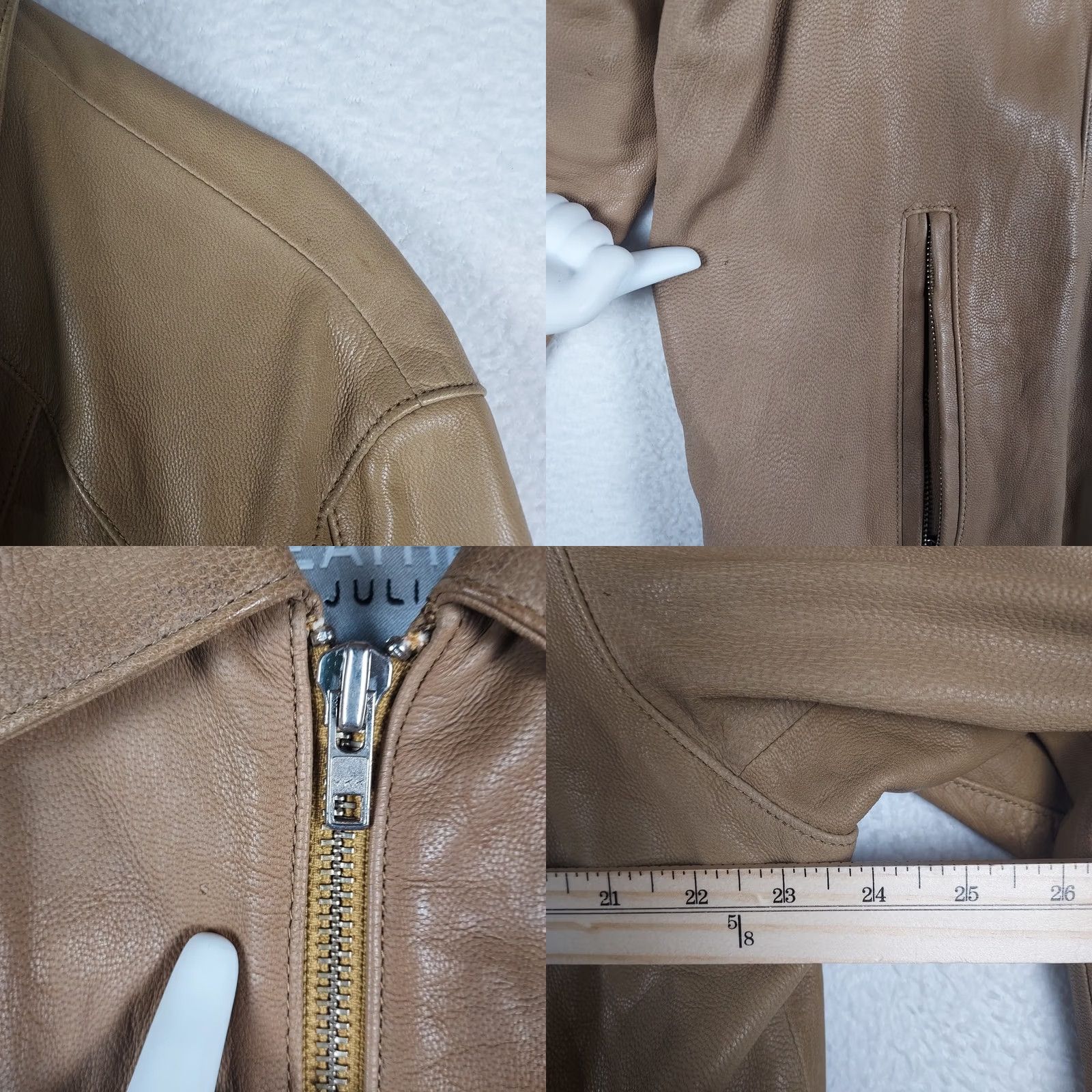 Vintage M & M Wilsons M Julian Leather Jacket Mens XL Brown Zip Bomber Coat Jacket Regular Fit Classic Style Size US XL / EU 56 / 4 - 8 Thumbnail
