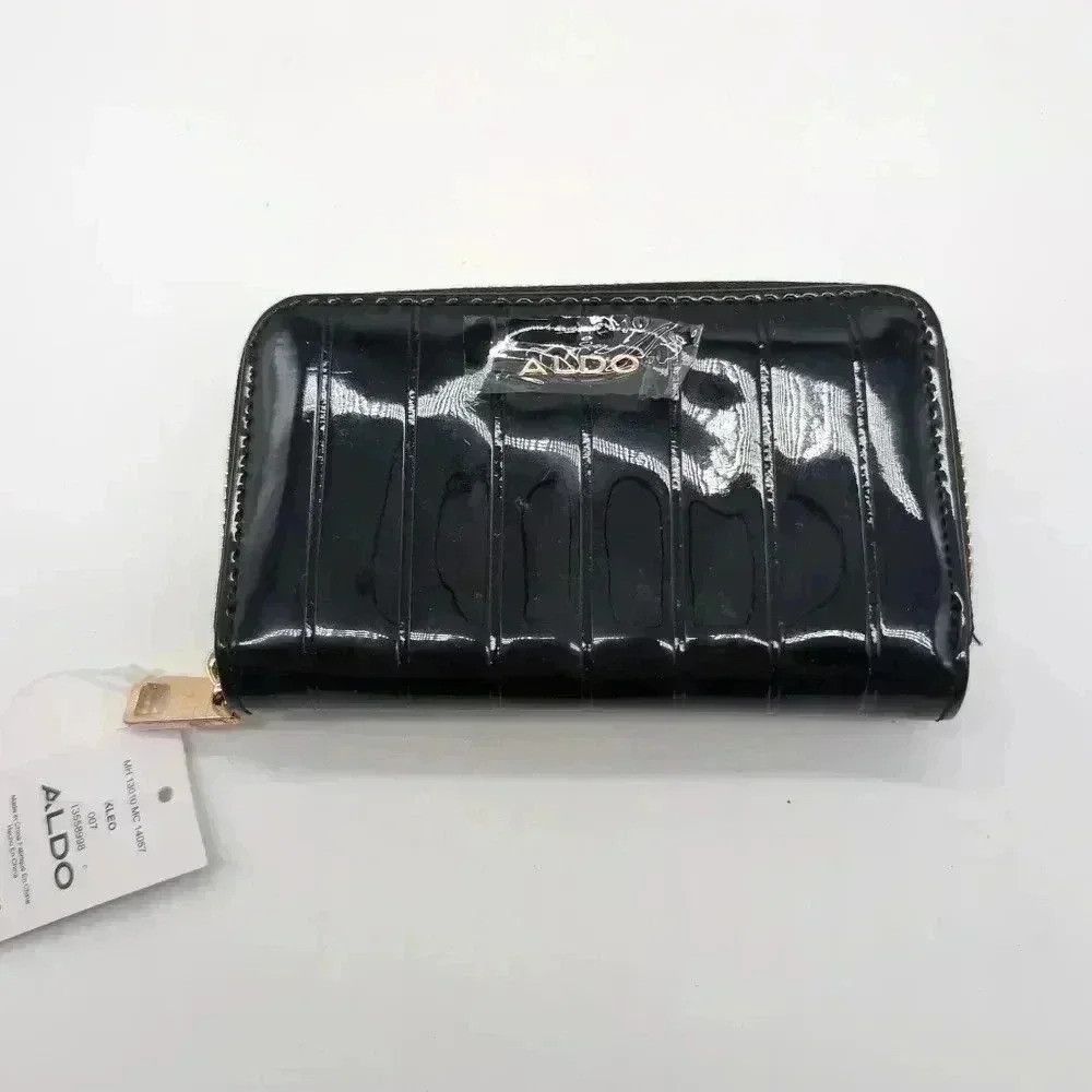 Aldo Aldo Klep 007 Ladies Wallet. Shiny black with gold zipper a Size ONE SIZE - 2 Thumbnail