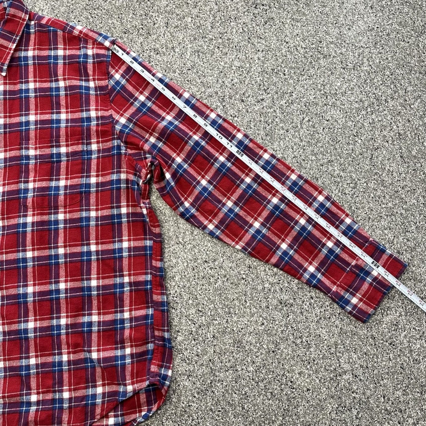 J.Crew J.CREW Buffalo Check Red Flannel Button-Up Shirt - Mens 2XL Classic Fit Long Sleeve Size US XXL / EU 58 / 5 - 5 Thumbnail