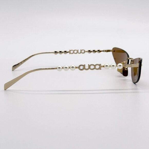 Gucci NEW GUCCI GG1920S 003 SUNGLASSES GOLD WOMEN CAT EYE EYEWEAR Size ONE SIZE - 7 Thumbnail