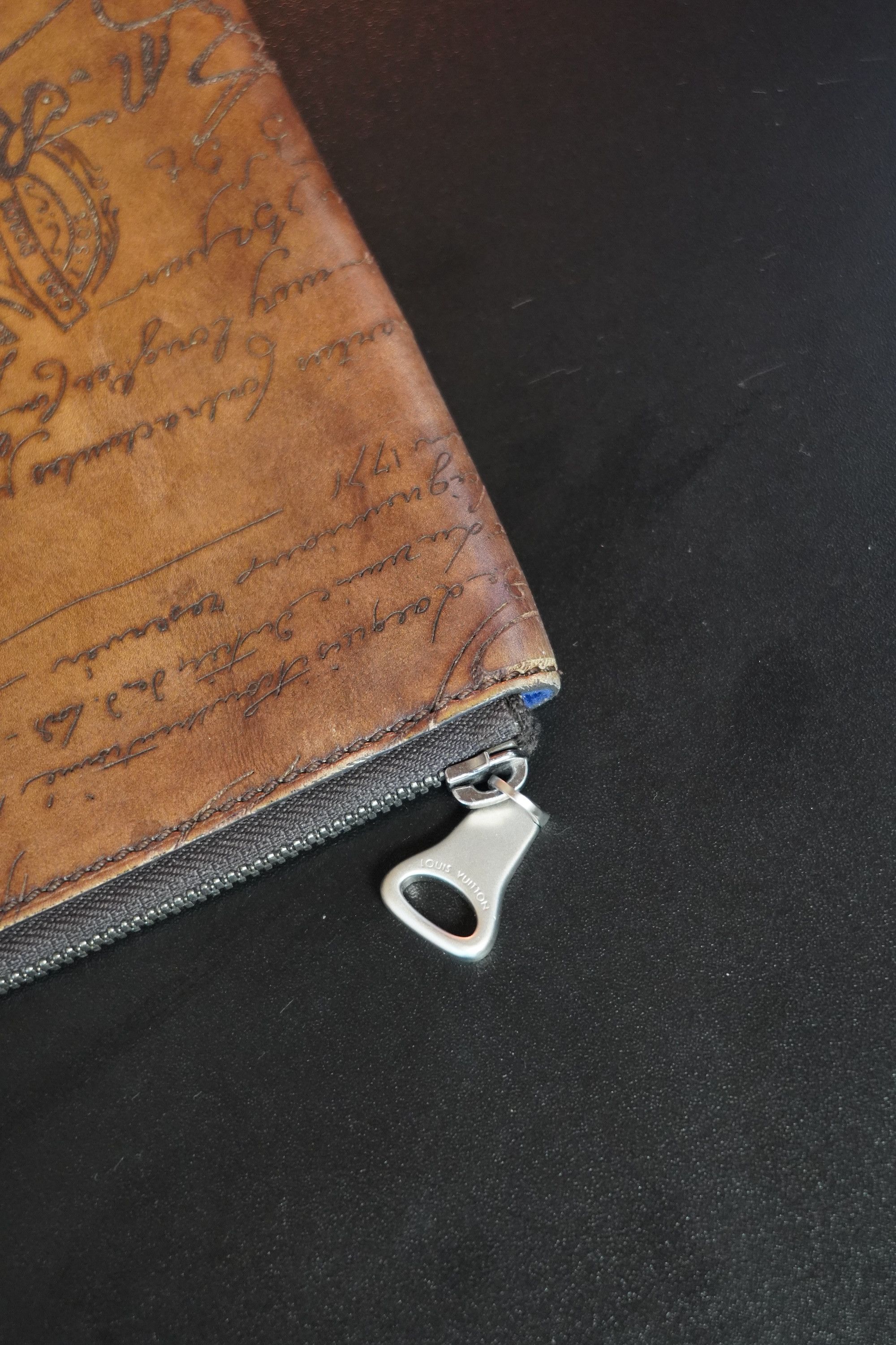 Berluti Berluti / Scritto Calligraphy Leather Clutch Bag / Brown Size ONE SIZE - 5 Thumbnail