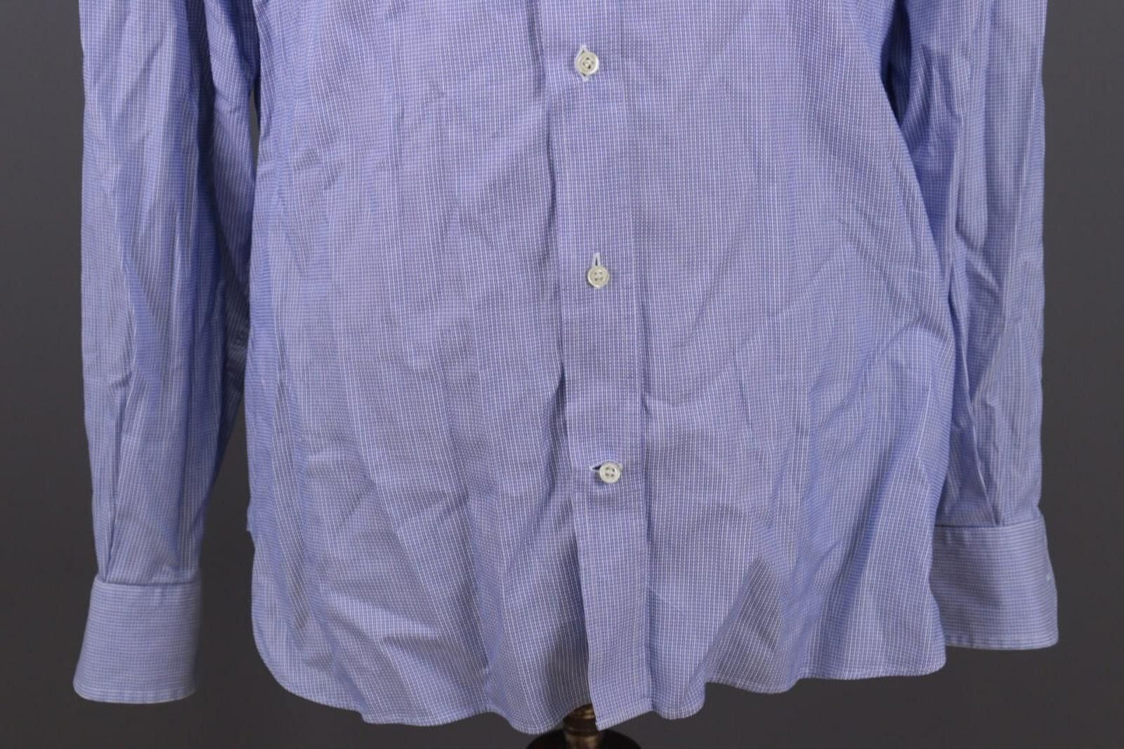 Designer Boggi Milano Tailored Fit Blue Button Down Shirt 41 / 16 Size US M / EU 48-50 / 2 - 3 Thumbnail
