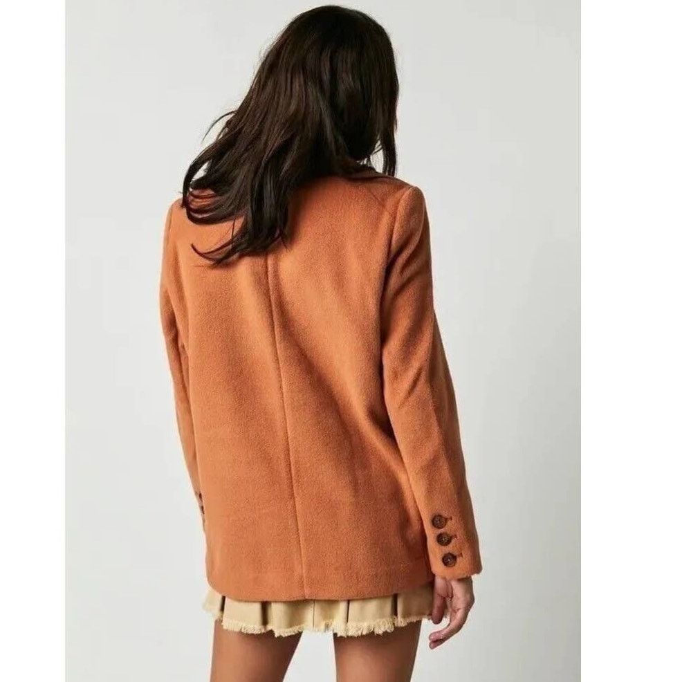 Free People New Free People Mari Solid Blazer PEACOAT Classic $188 LARGE Size L / US 10 / IT 46 - 2 Thumbnail