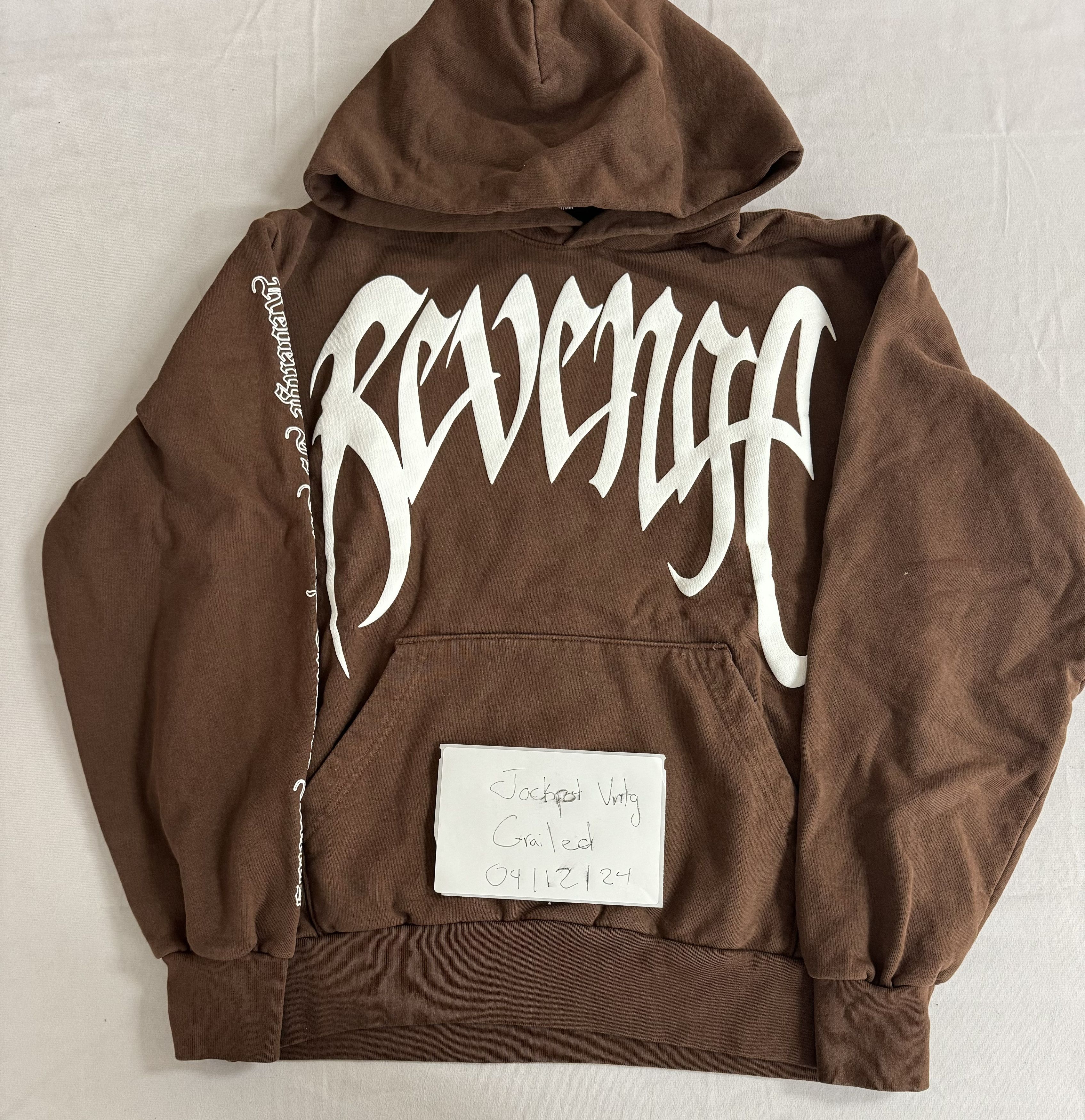 image of Revenge Xxx Tentacion Heartbreak Brown Hoodie Size Xl, Men's