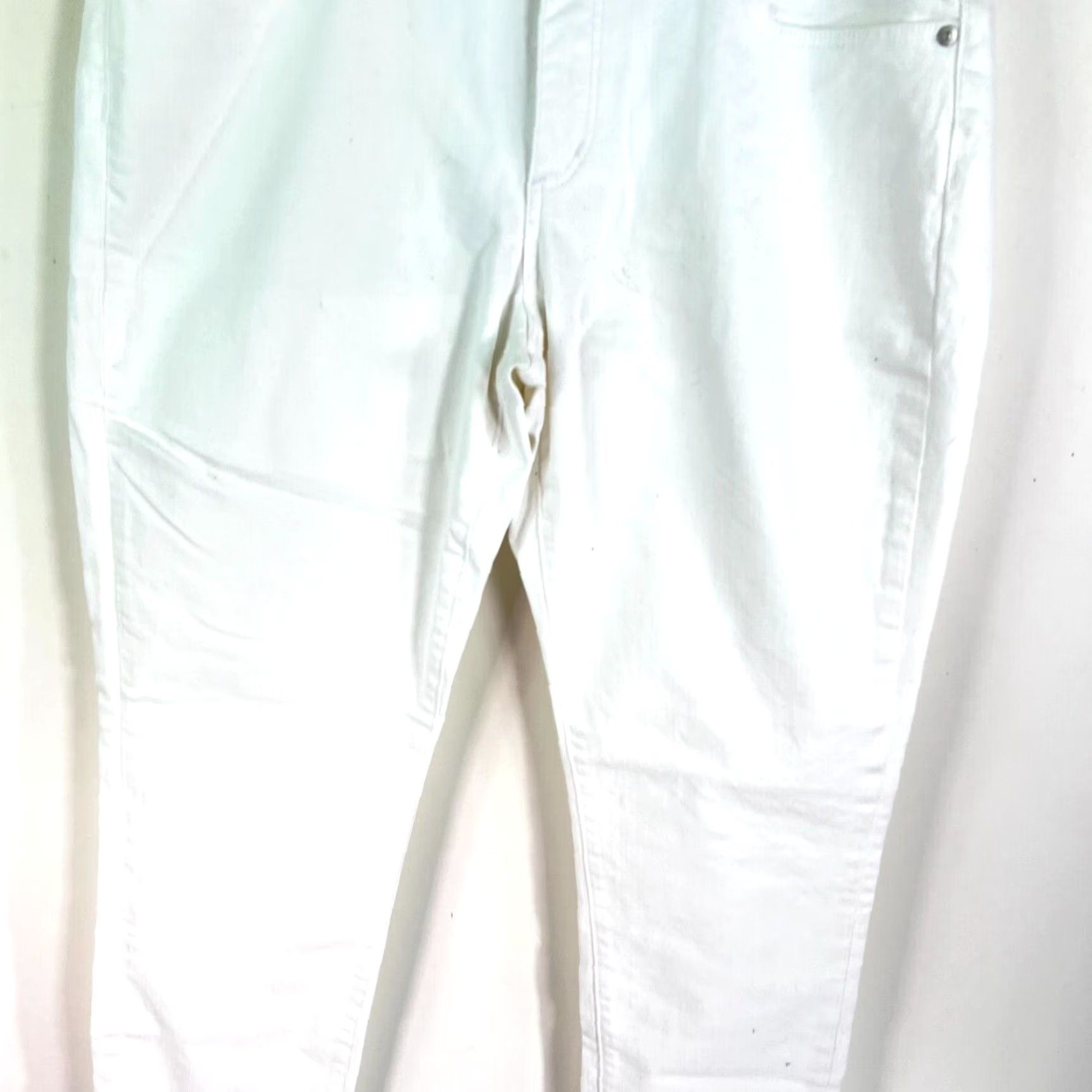 Loft LOFT Jeans Main Selling Point: Curvy Skinny Crop Denim - White - Size 12 (Waist 36" Inseam 30") - 90s Boho Loft Marisa - Womens Size 34" / US 12 / IT 48 - 3 Thumbnail