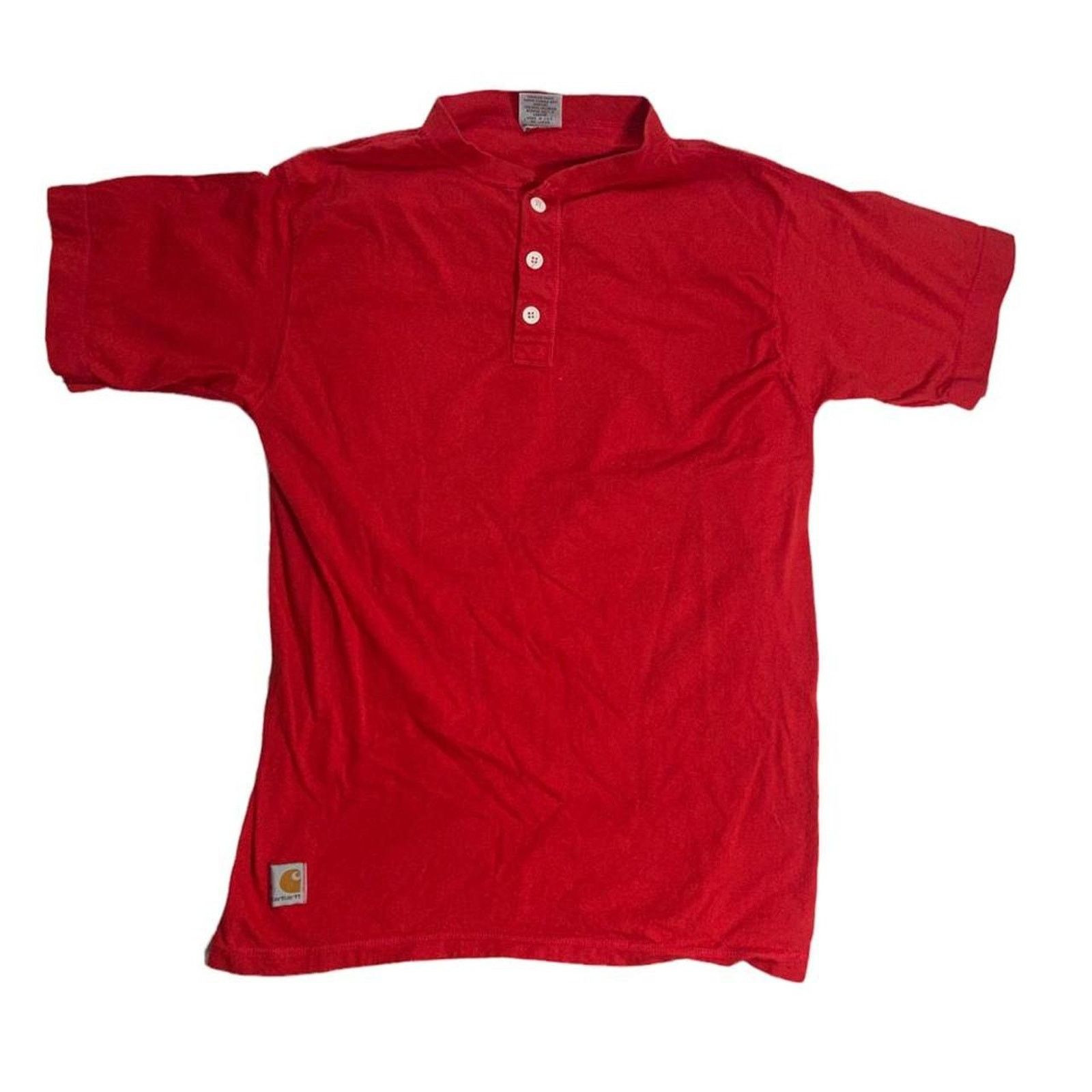 Carhartt 90s blank tee shirt red Size US M / EU 48-50 / 2 - 1 Thumbnail