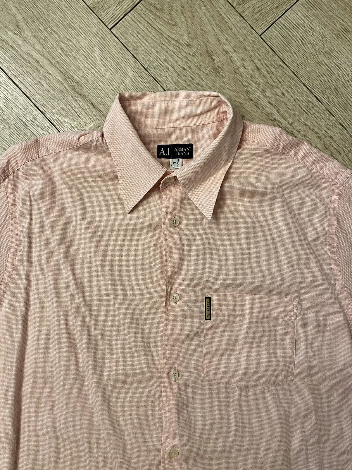 Armani Vintage Armani Jeans Shirt Mens Short Sleeve Button Up AJ Size US L / EU 52-54 / 3 - 4 Thumbnail