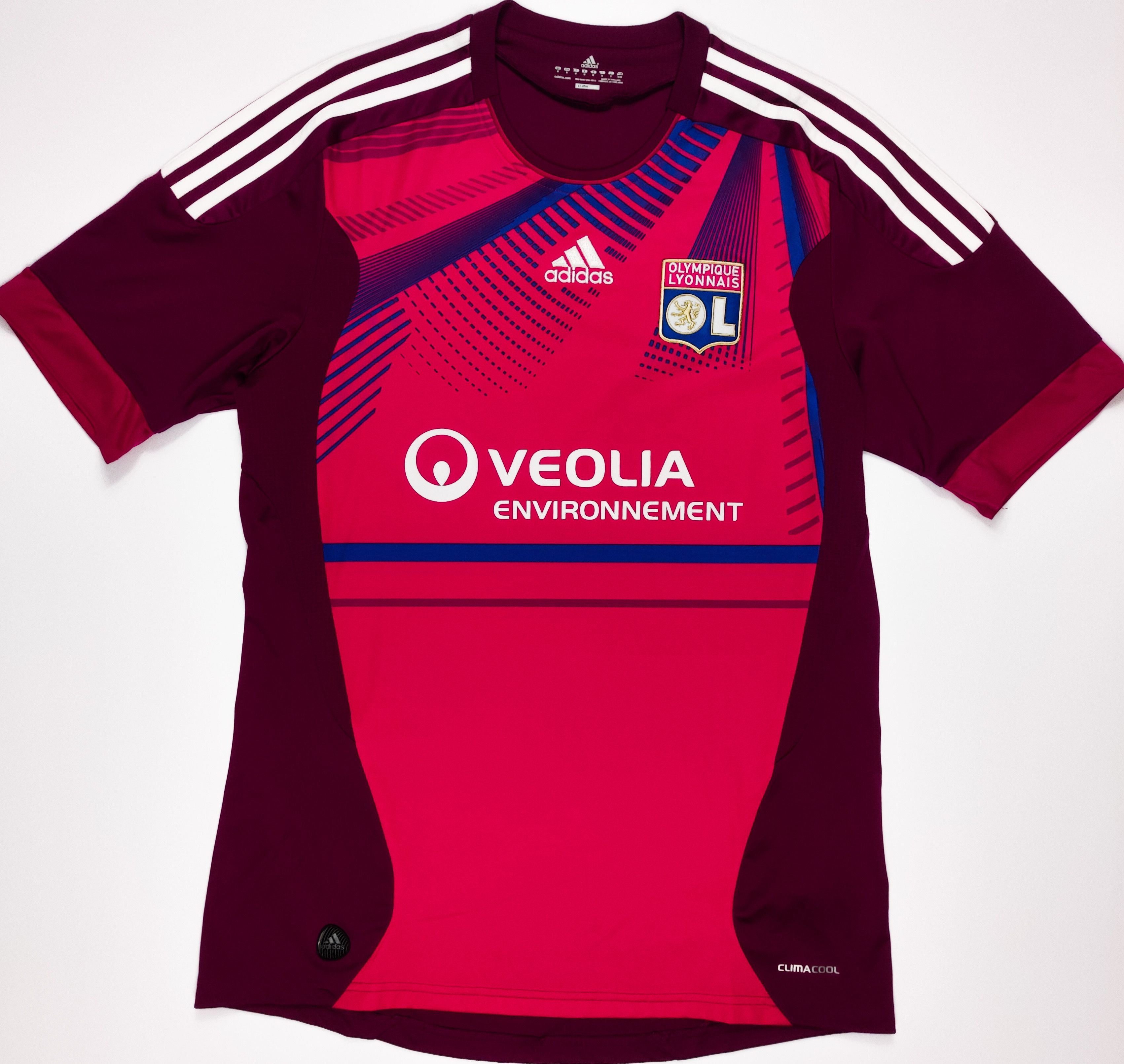 Olympique Lyonnais 2011 2012 Adidas Lyon Third Pink Shirt, image size:3403x3221