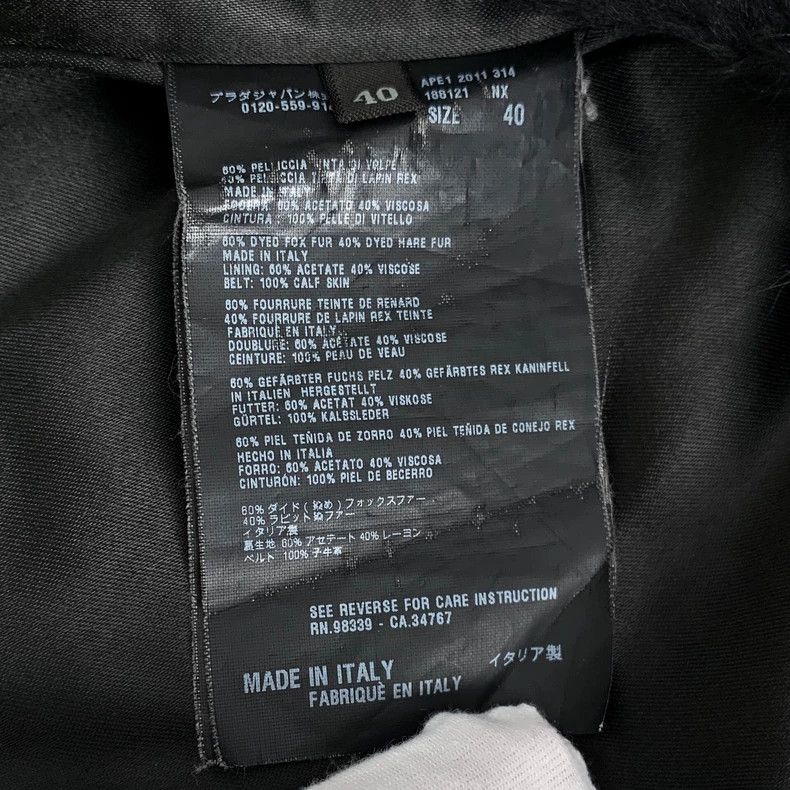 Prada Prada Black fur vest Size S / US 4 / IT 40 - 6 Thumbnail
